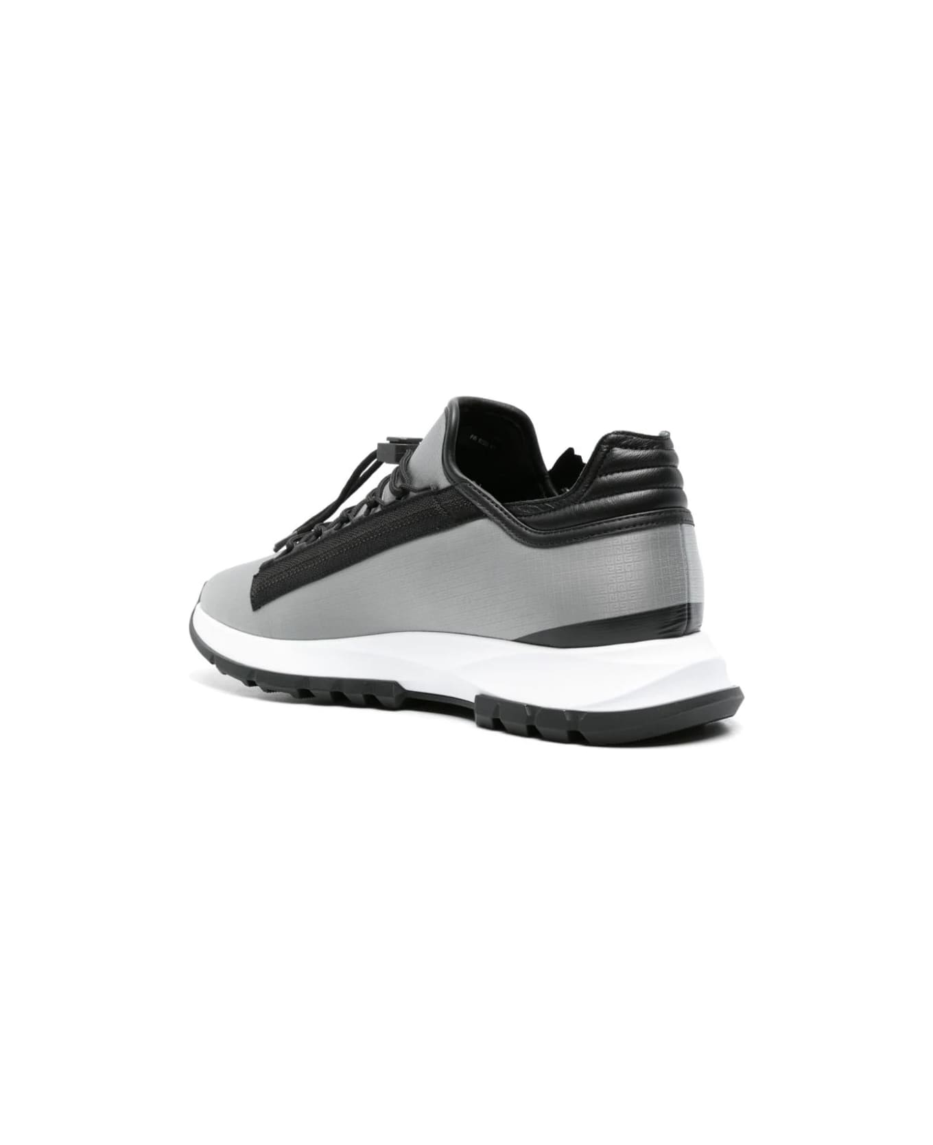 Givenchy Specter Running Sneakers In Black 4g Nylon With Zip - Grey