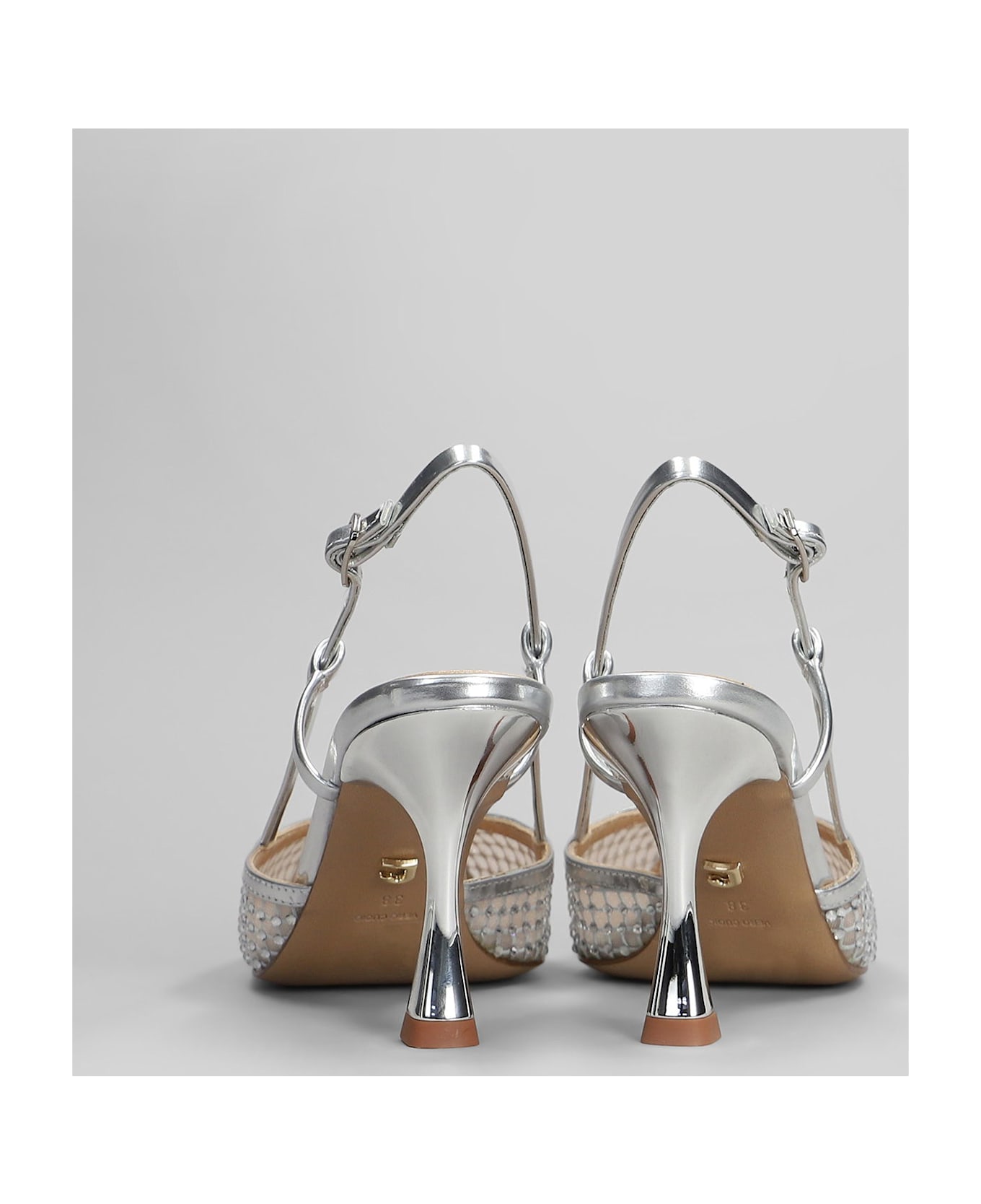 Lola Cruz Carmen Pump 85 Pumps In Silver Leather - silver