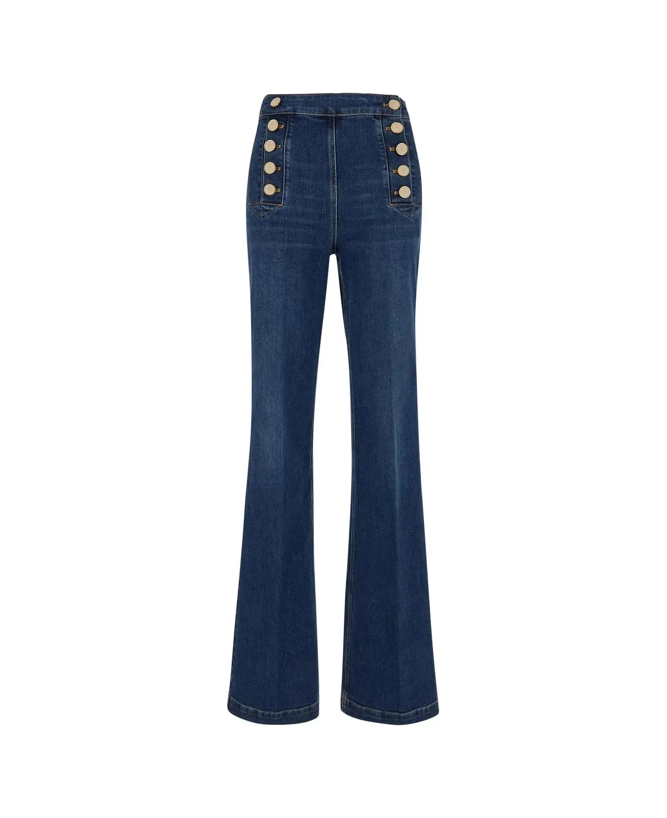 Elisabetta Franchi Wide Jeans - BLUE