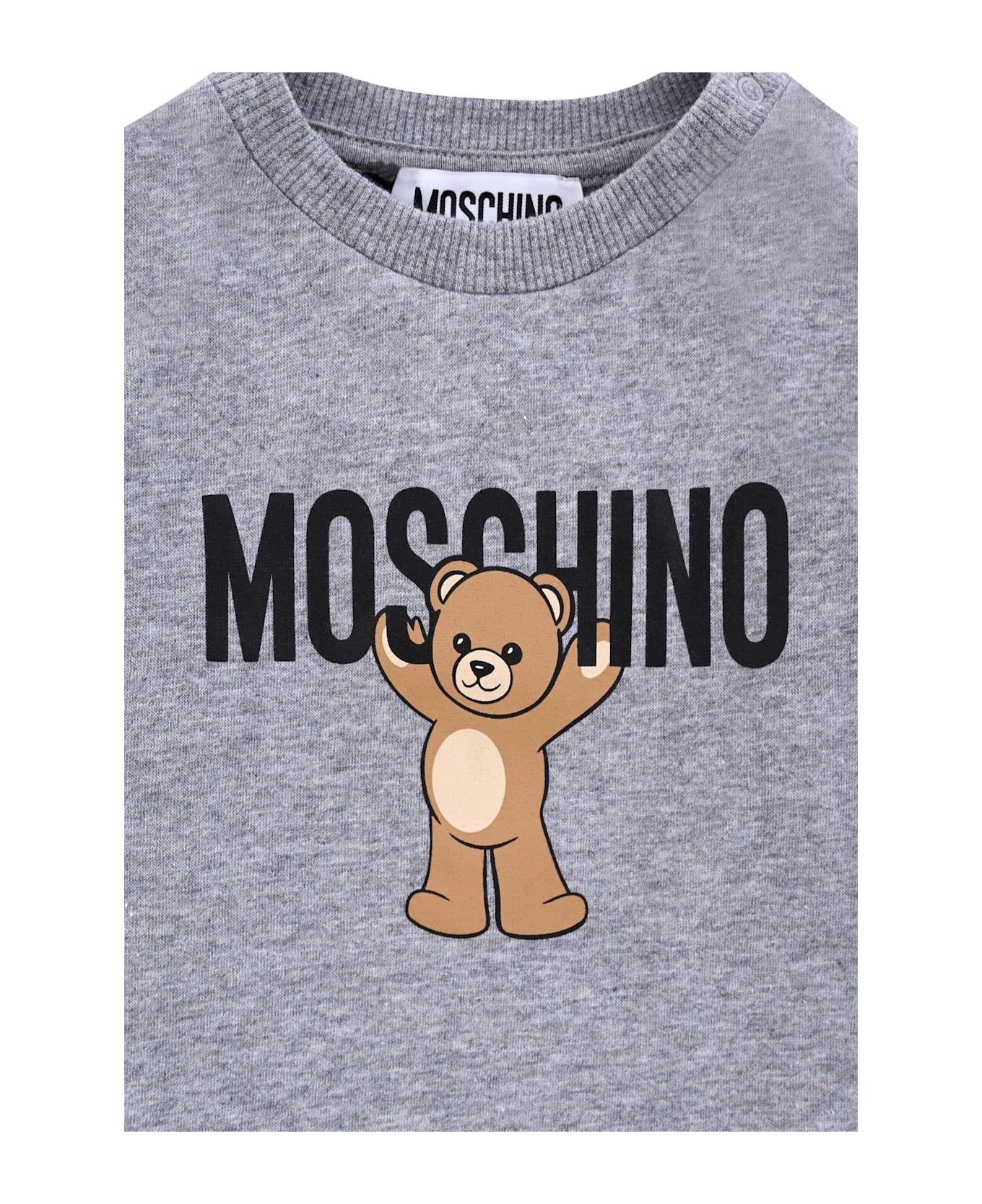 Moschino Grey T-shirt For Babykids With Teddy Bear - Grey