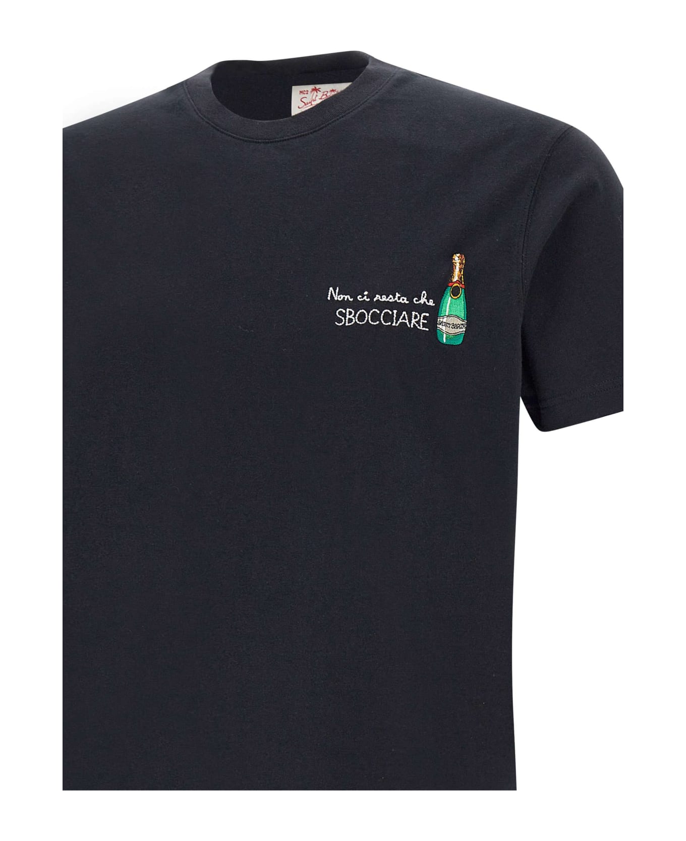 MC2 Saint Barth "portofino" Cotton T-shirt - BLACK シャツ