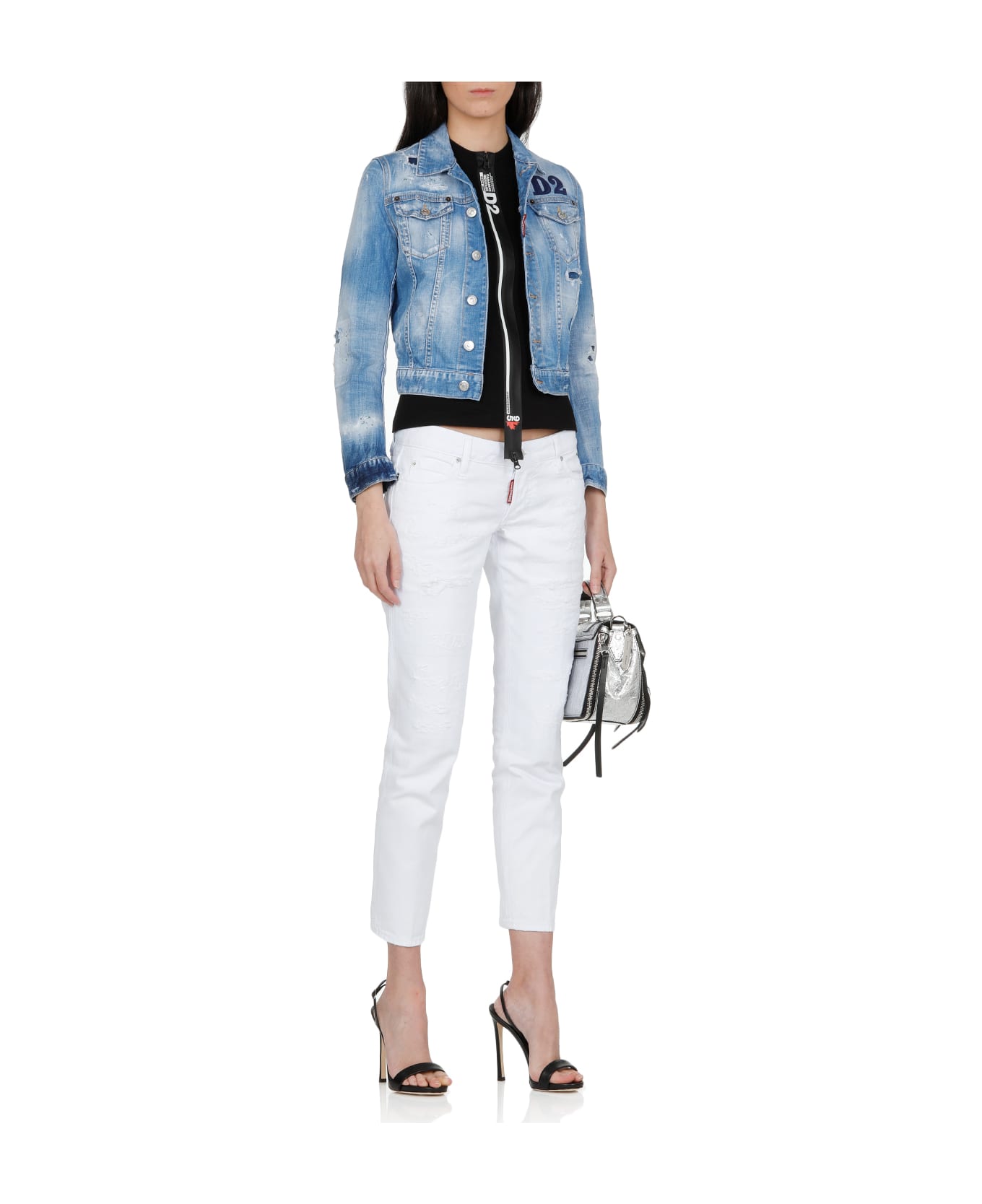 Dsquared2 Jennifer Cropped Jeans - WHITE