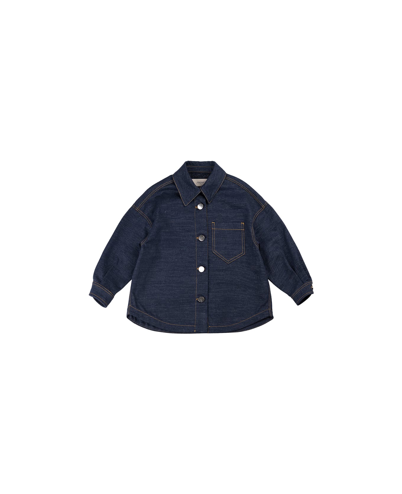 Simonetta Blue Shirt With Lurex Details - Blue