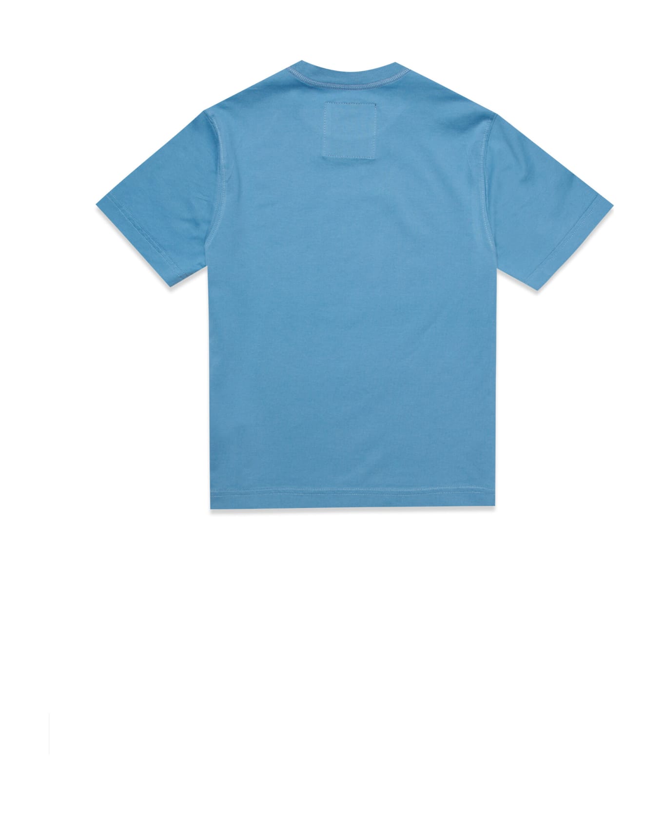 MYAR Myt21u T-shirt Myar Deadstock Fabric Crew-neck T-shirt Light Blue With Digital Heliconia Print - Dusty blue