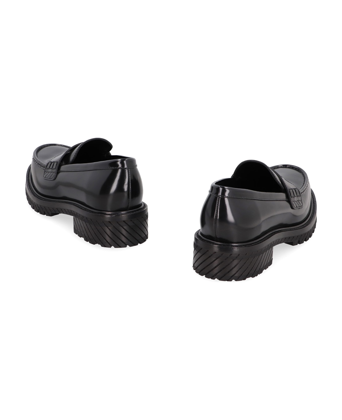 Off-White Combat Leather Loafers - black
