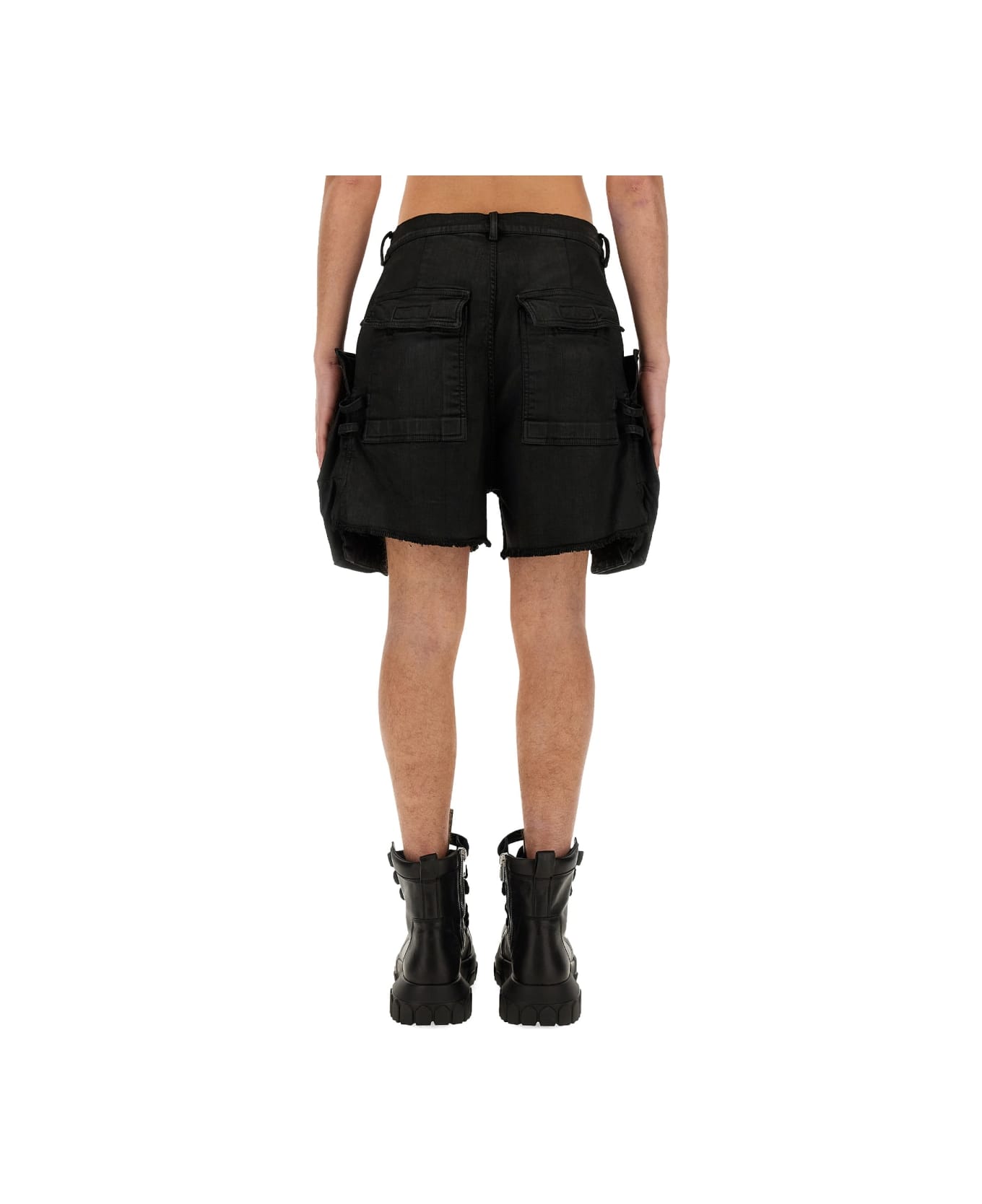 Rick Owens Denim Shorts - BLACK ショートパンツ