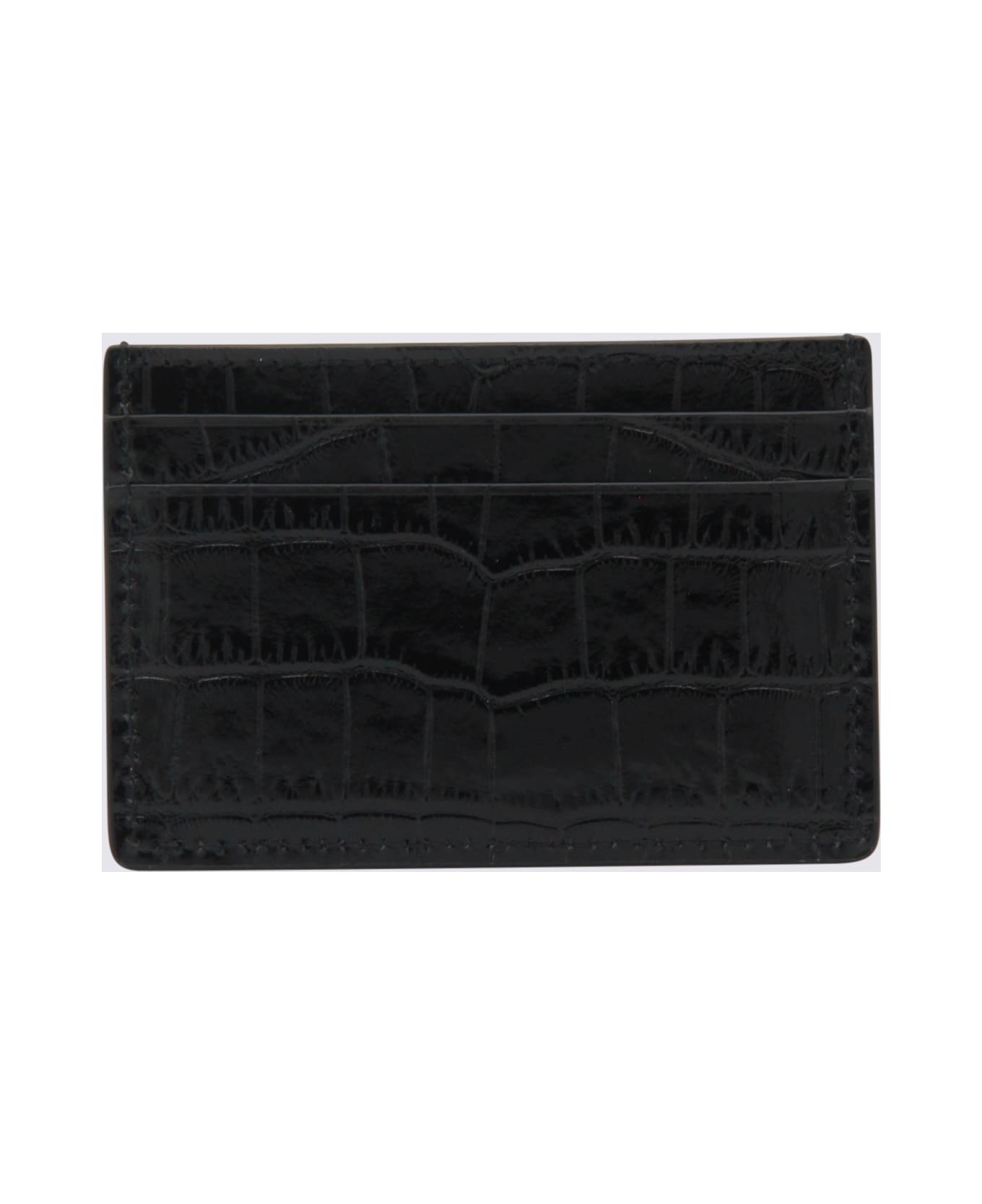 Tom Ford Black Leather Card Holder - Black