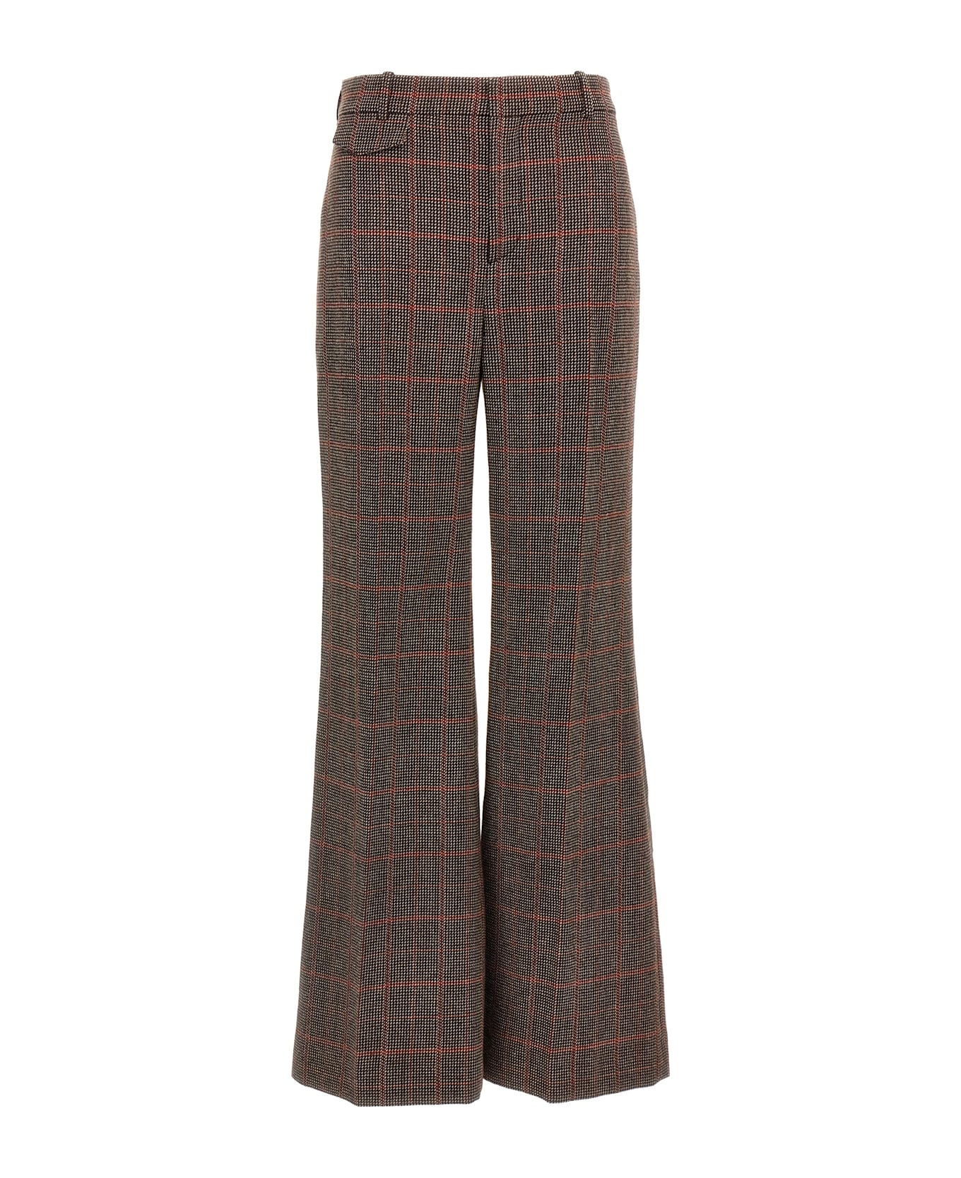 Chloé Check Wool Pants - BROWNBEIGE1