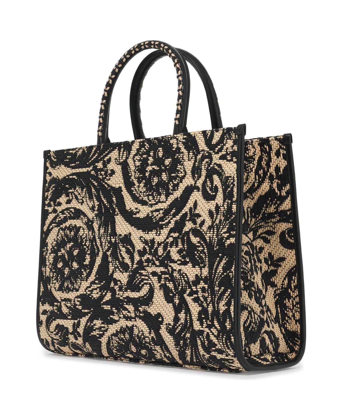 Versace Medium Athena Barocco Tote Bag In Raff - MULTICOLORHIDRANGEAVERSACEGOLD