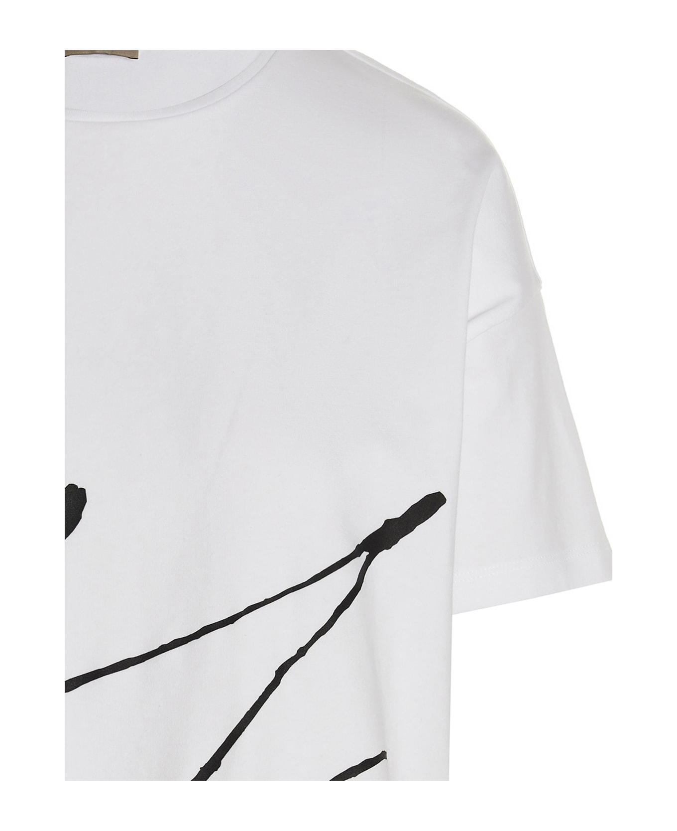 Herno Logo Printed Crewneck T-shirt - White/Black