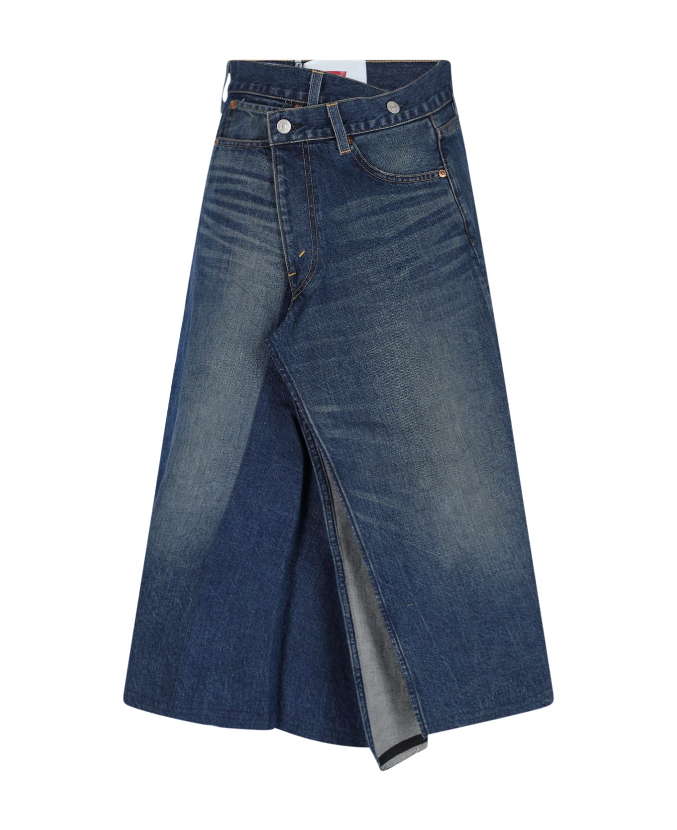 Junya Watanabe X Levi
s Strauss Denim Logo Midi Skirt - Blue
