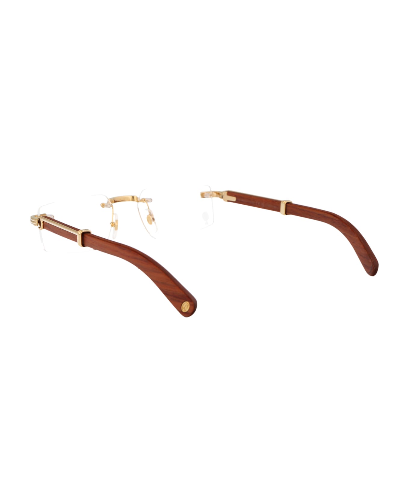 Cartier Eyewear Ct0485o Glasses - 002 GOLD BROWN TRANSPARENT