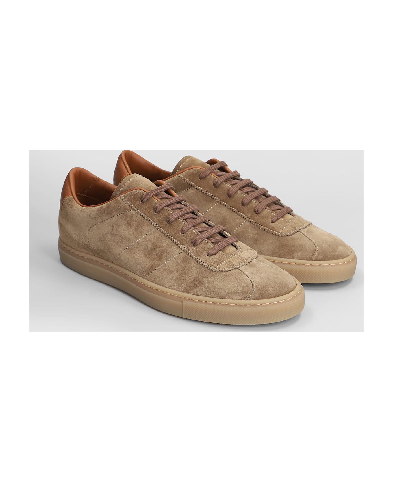 Common Projects Field Trainer Sneakers In Camel Suede - Camel