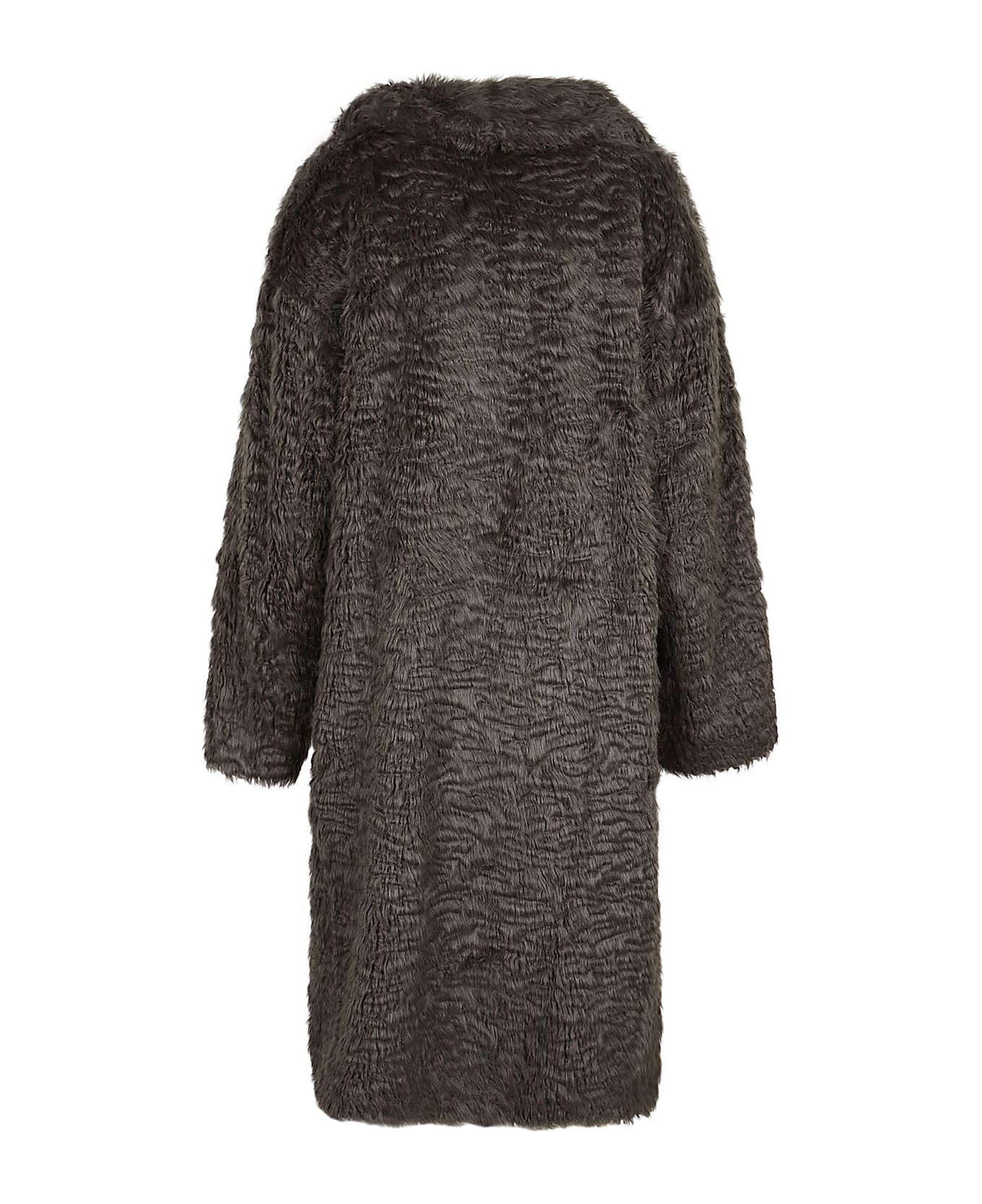 STAND STUDIO Nicole Coat Faux Fur Rich Alpaca - Smoke Grey