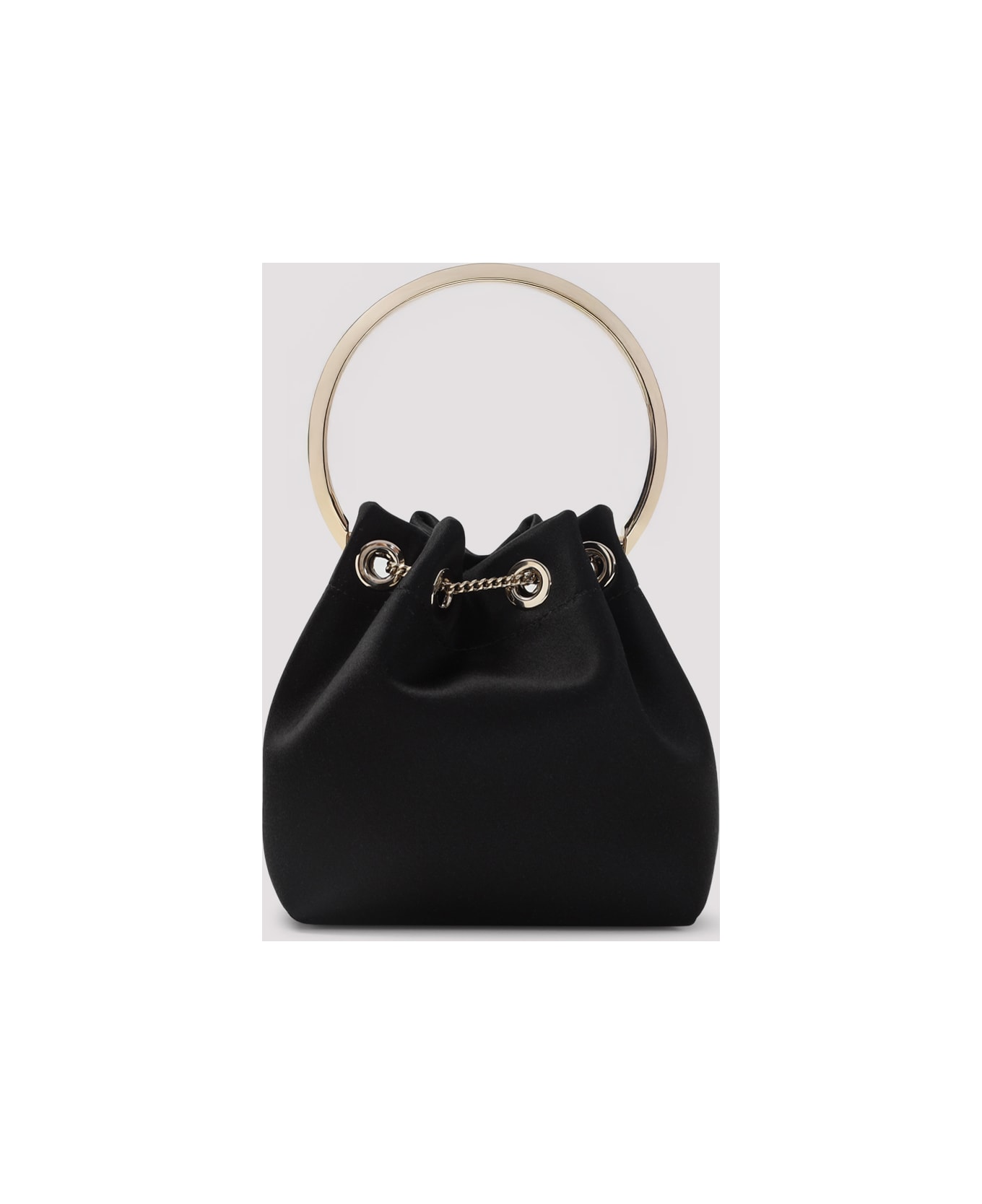 Jimmy Choo Bon Bon Satin Handbag - Black Light Gold