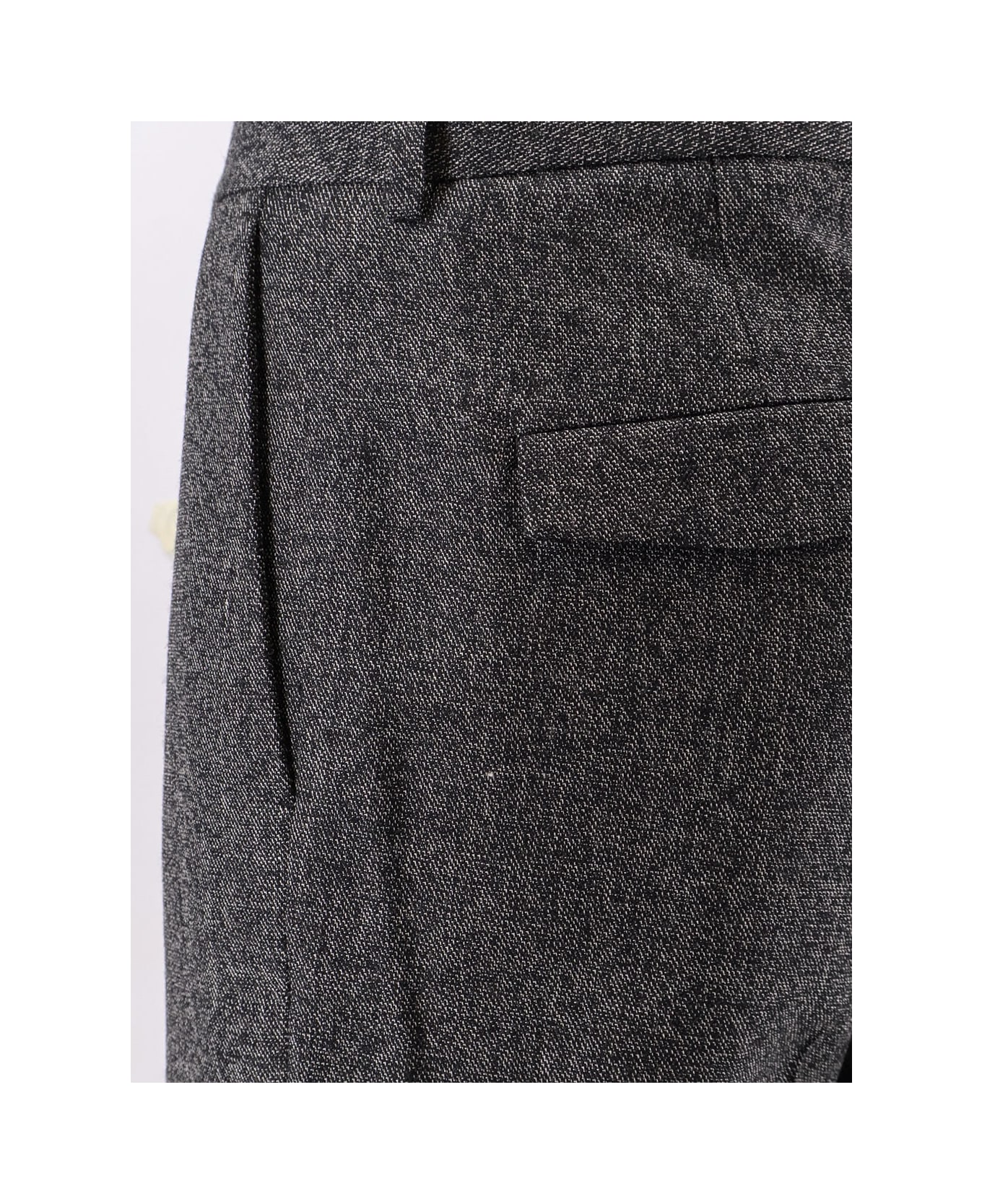 Gucci Mouliné Wool Trousers - Black
