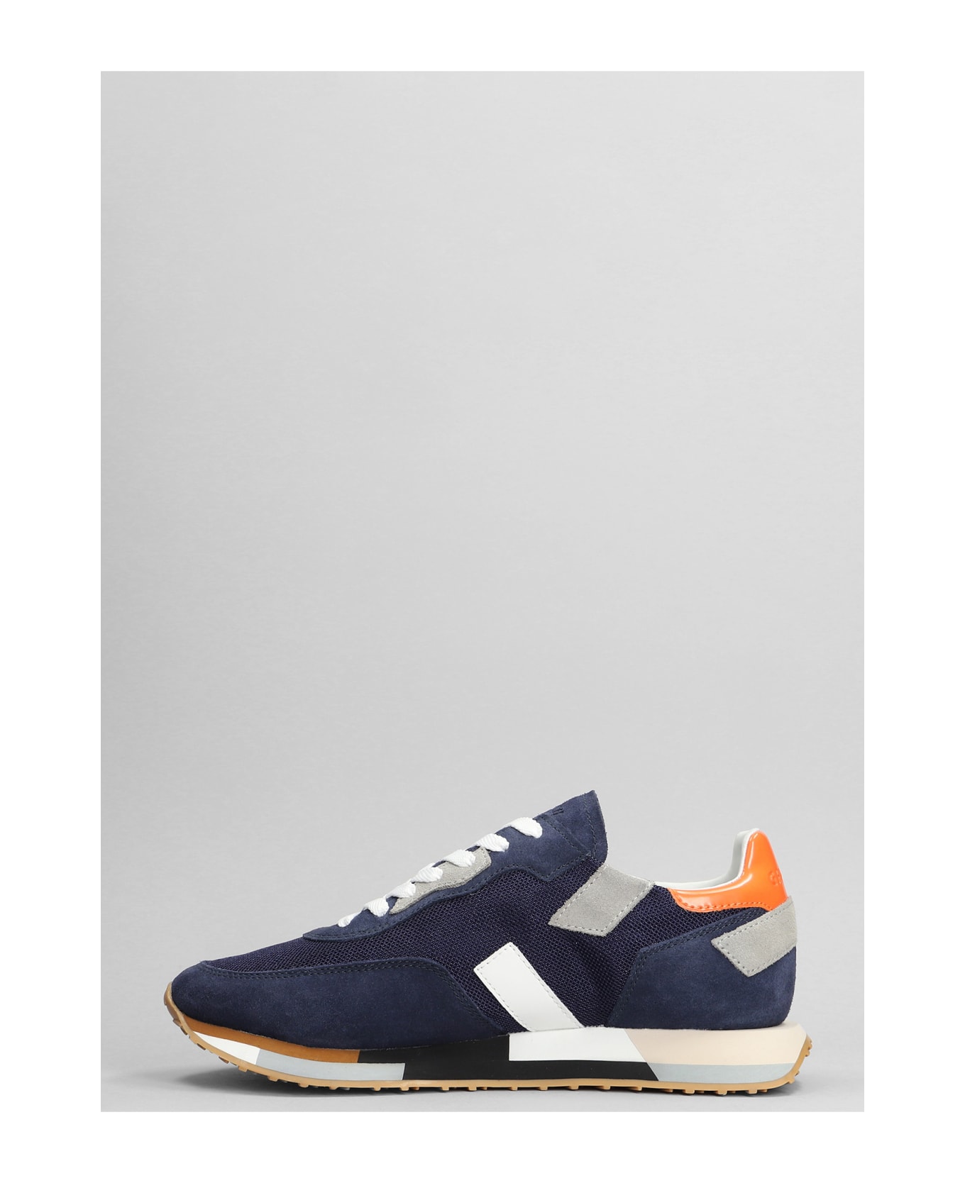 GHOUD Rush Multi Sneakers In Blue Suede And Fabric - blue
