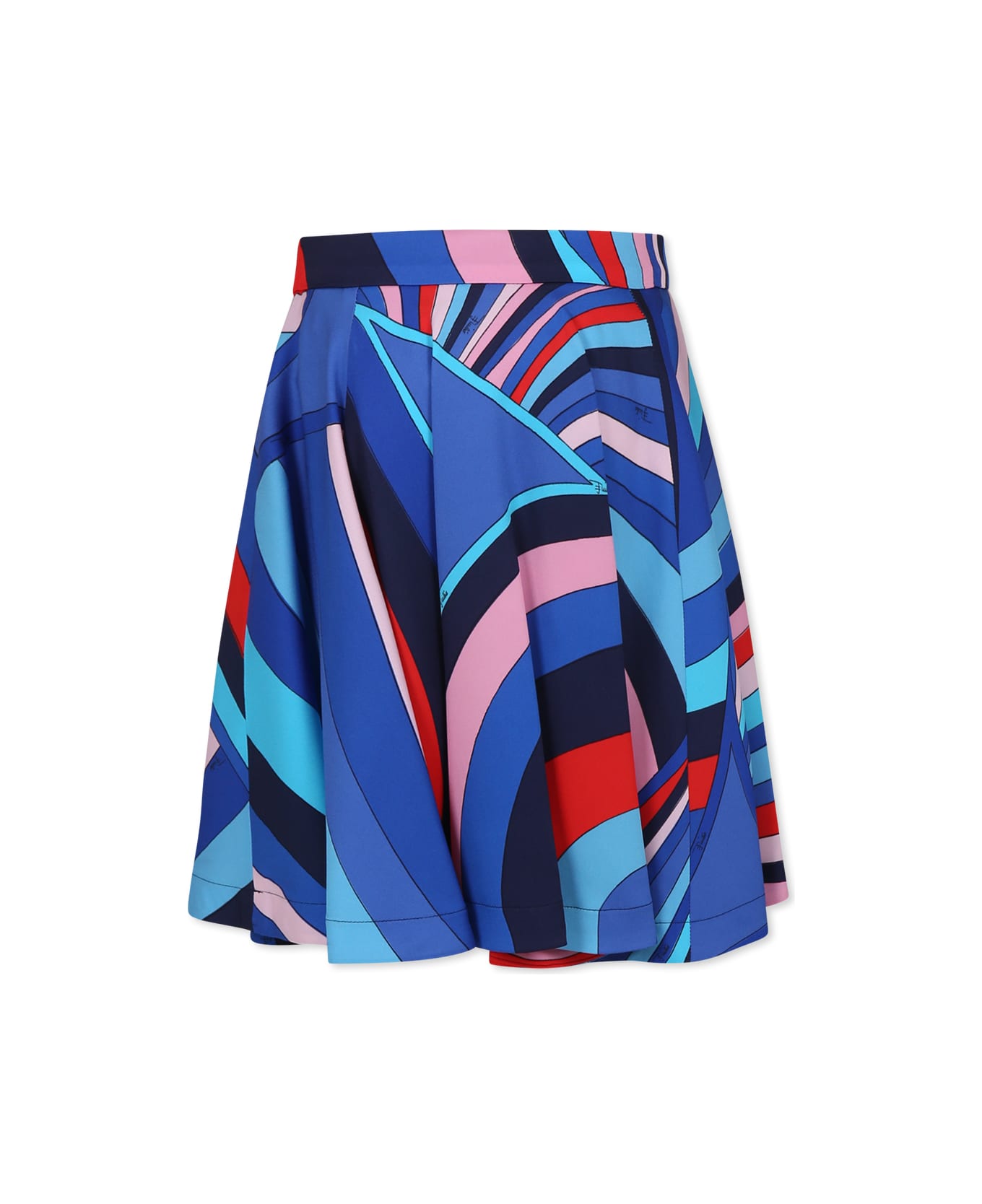 Pucci Multicolor Skirt For Girl With Marble Print - Multicolor