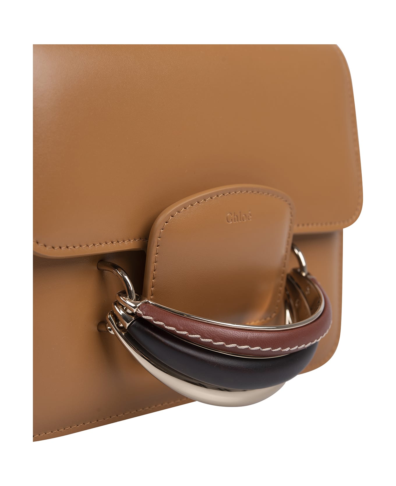 Chloé Kattie Shoulder Bag In Light Brown Shiny Leather - Autumnal brown