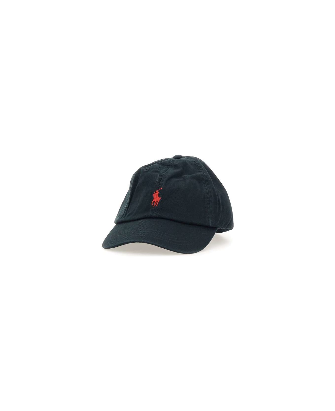 Polo Ralph Lauren "core Replen" Cotton Baseball Hat - BLACK