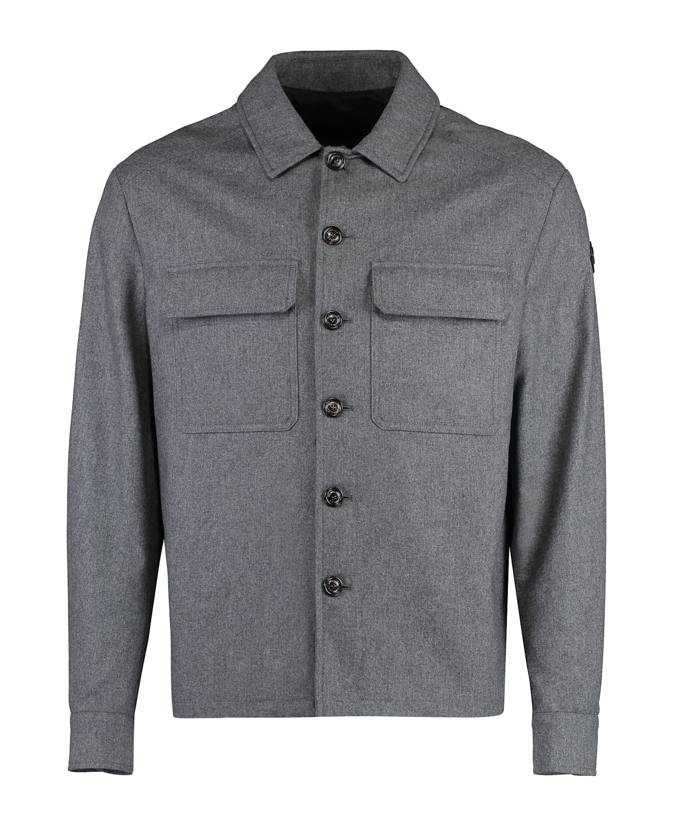 Moncler Cashmere Blend Overshirt - grey シャツ