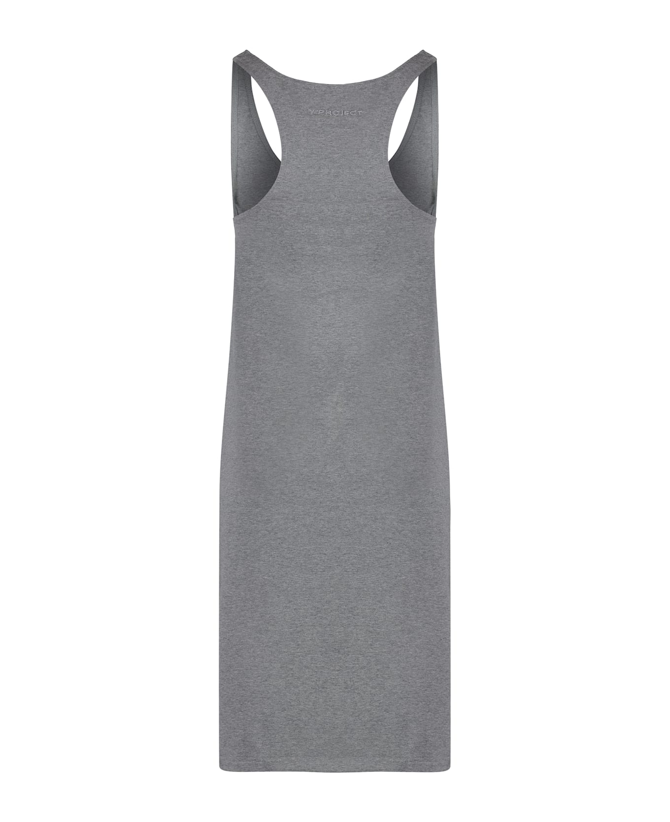 Y/Project Embroidered Cotton Mini Dress - grey