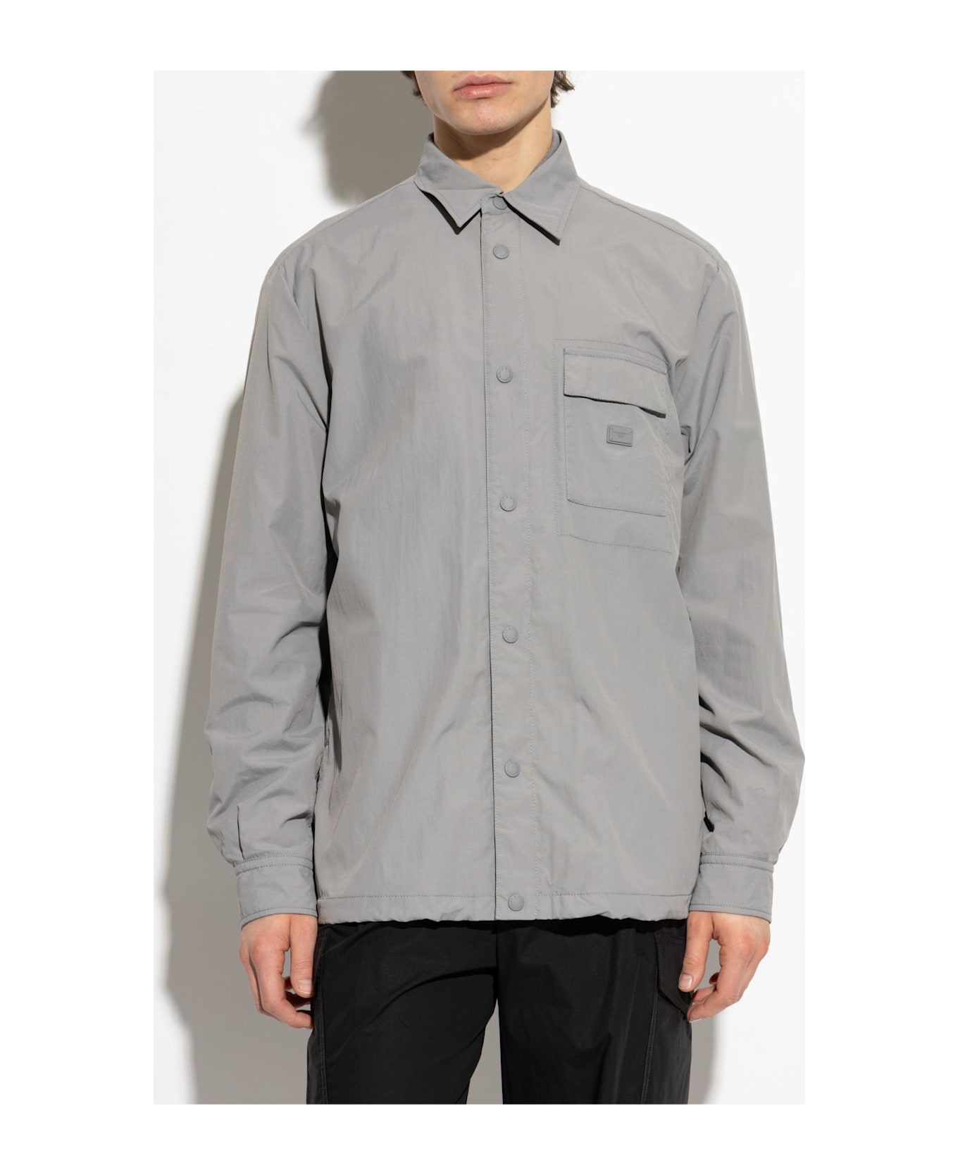 Dolce & Gabbana Jacket With Logo Appliqué - Light gray