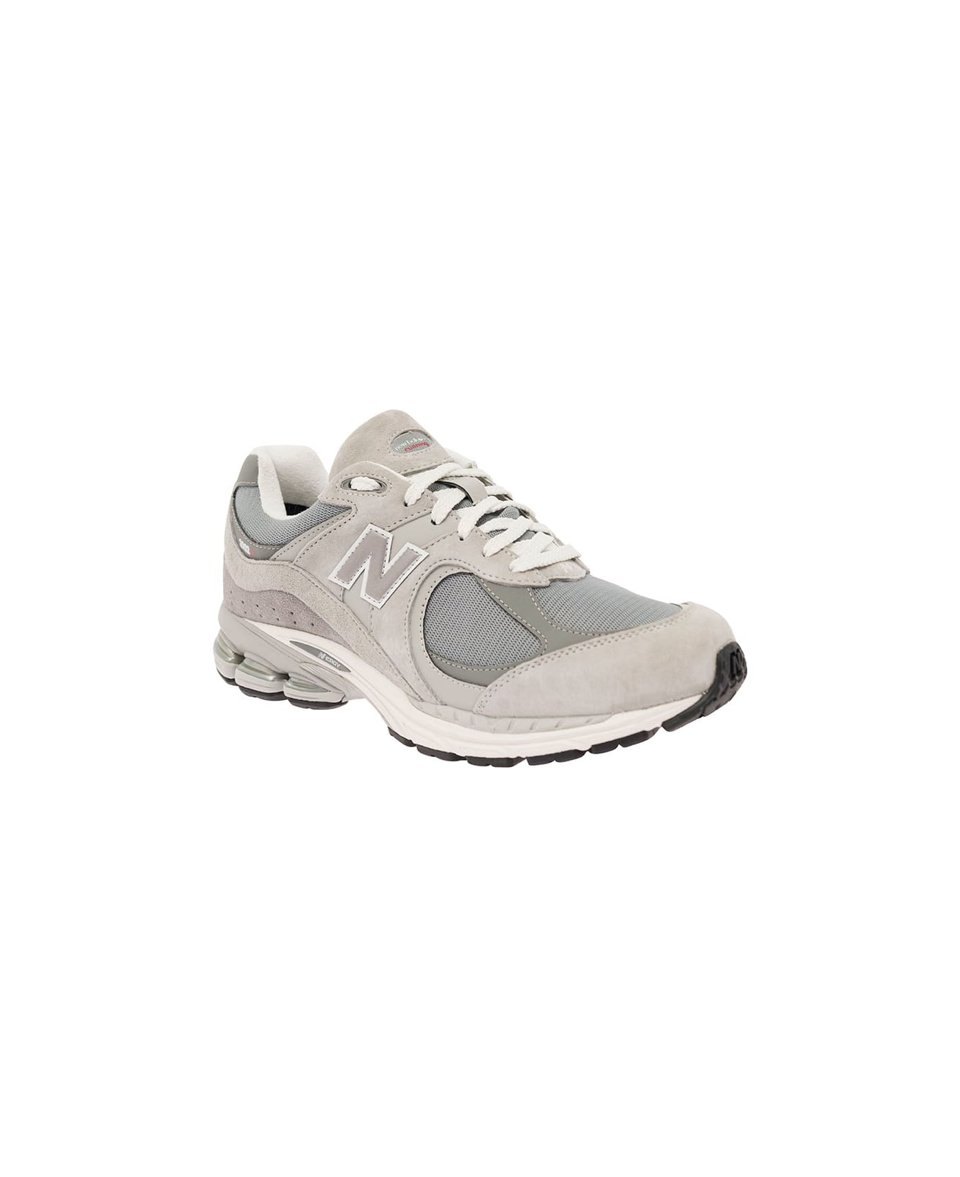 New Balance '2002r' Grey Low Top Sneakers With Logo Patch In Suede Leather Man - Grey