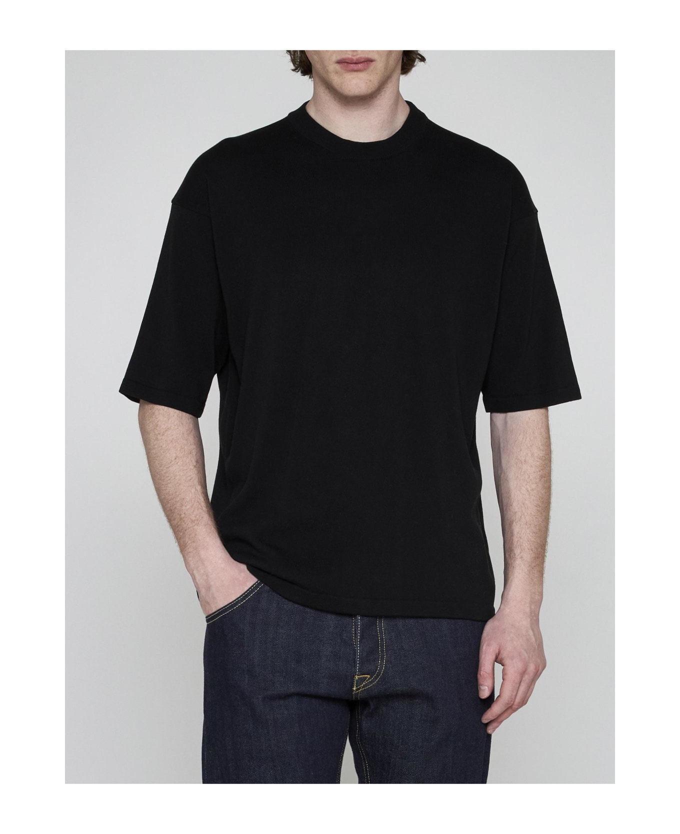 Roberto Collina Cotton T-shirt - BLACK