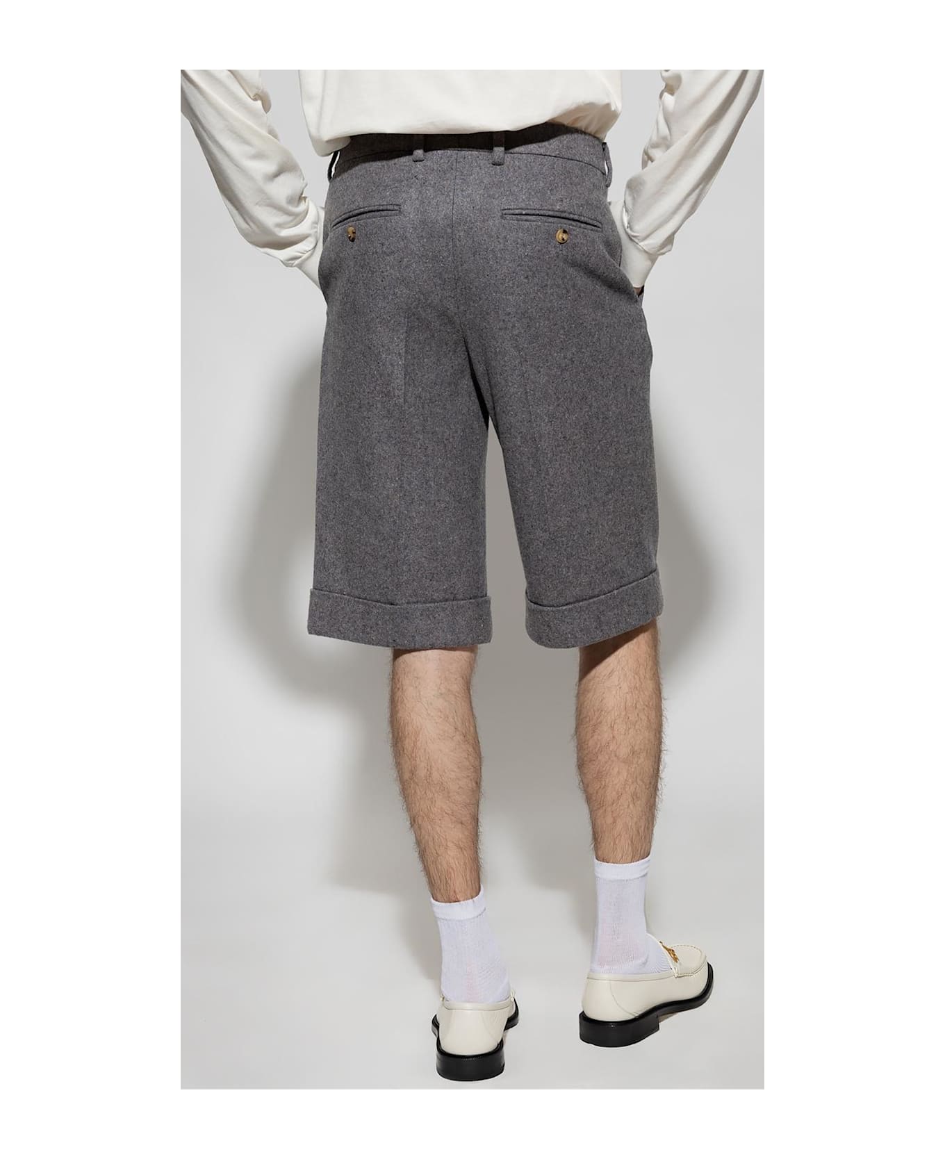 Gucci Wool Shorts - GREY