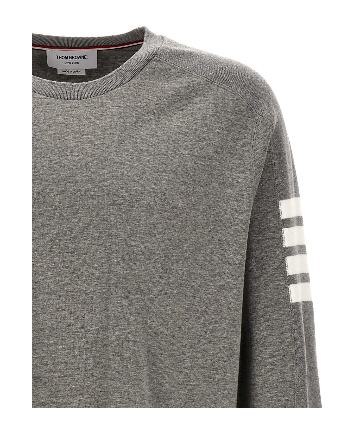 Thom Browne '4 Bar' T-shirt - Gray