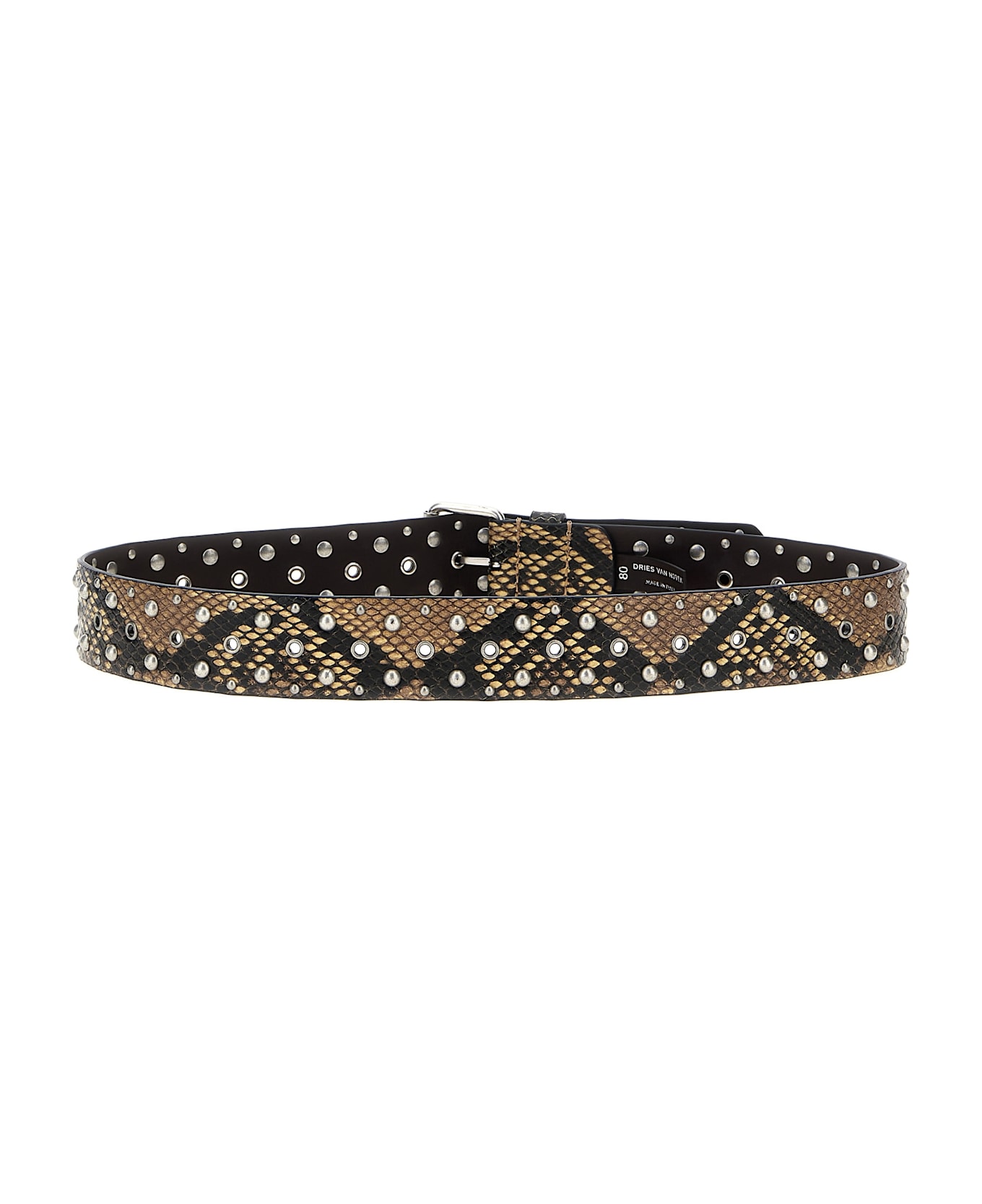 Dries Van Noten Studded Belt - Beige