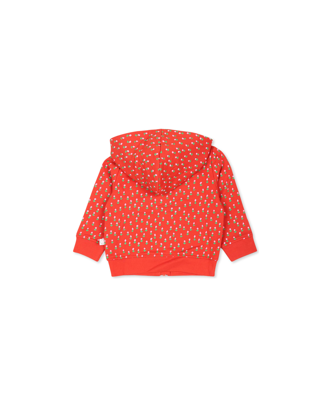 Stella McCartney Kids Red Sweatshirt For Baby Girls With Chickens And Flowers - Red ニットウェア＆スウェットシャツ