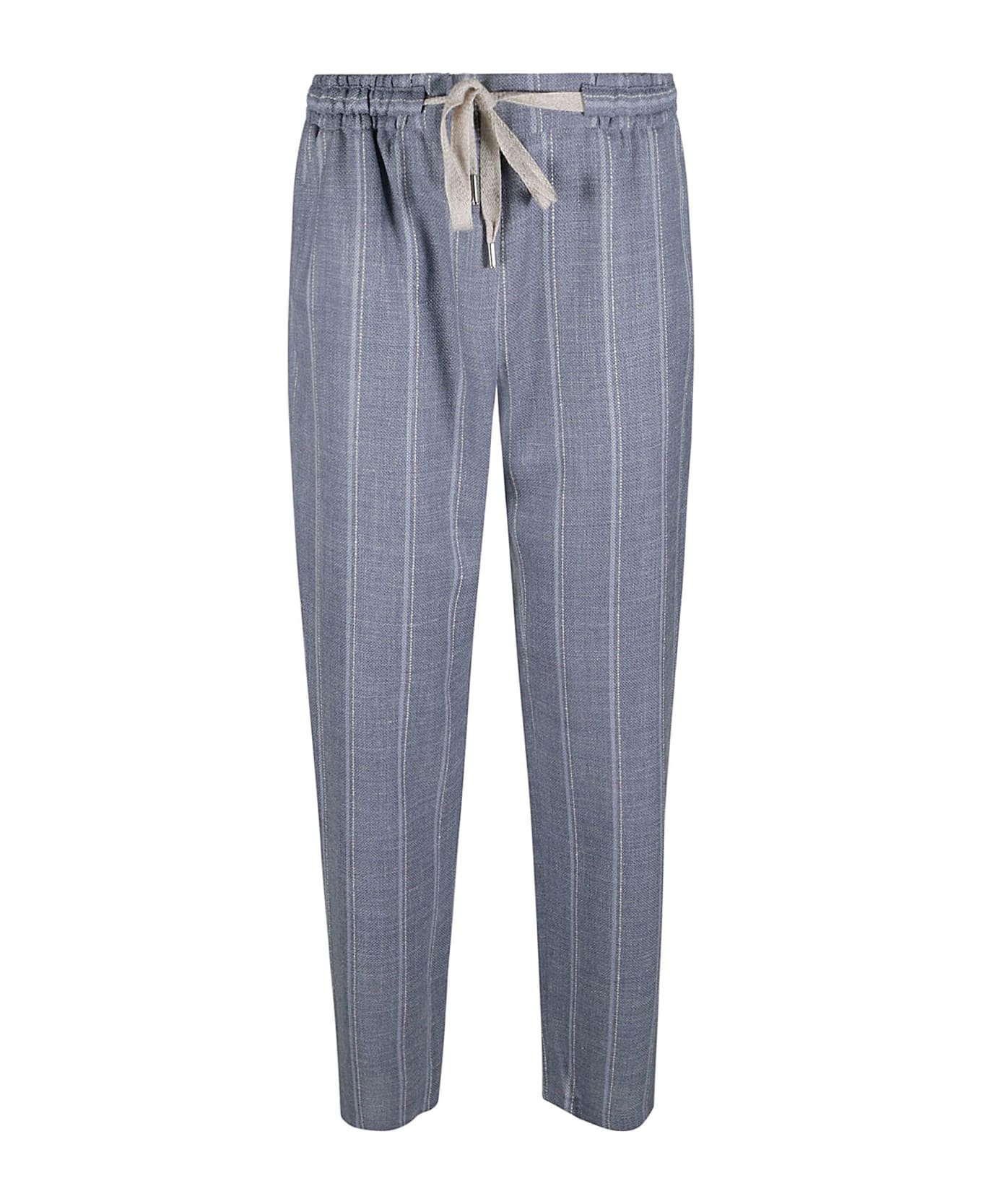 Barba Napoli Stripe Lace Trousers - Azure