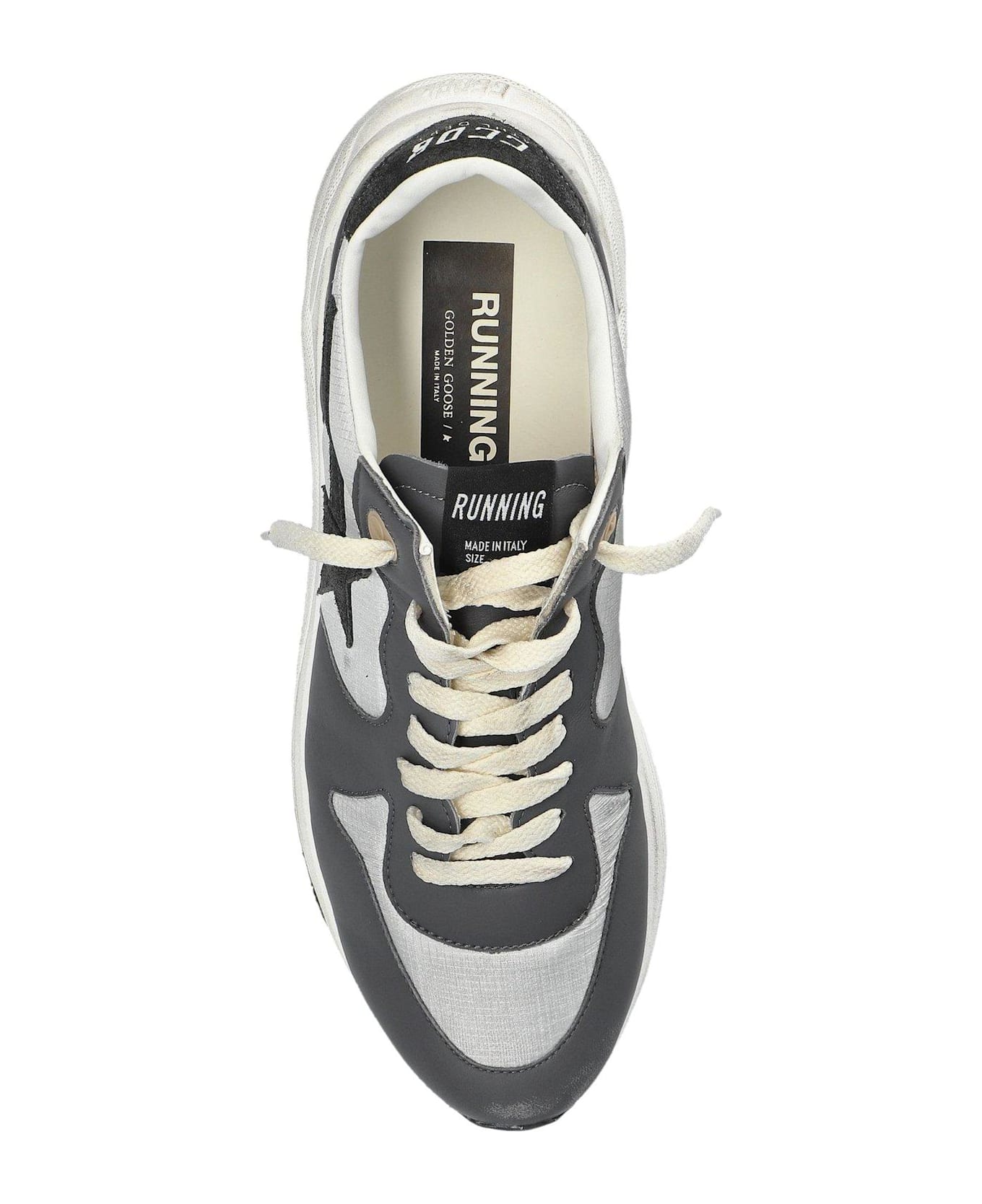 Golden Goose Running Sole Lace-up Sneakers - Silver