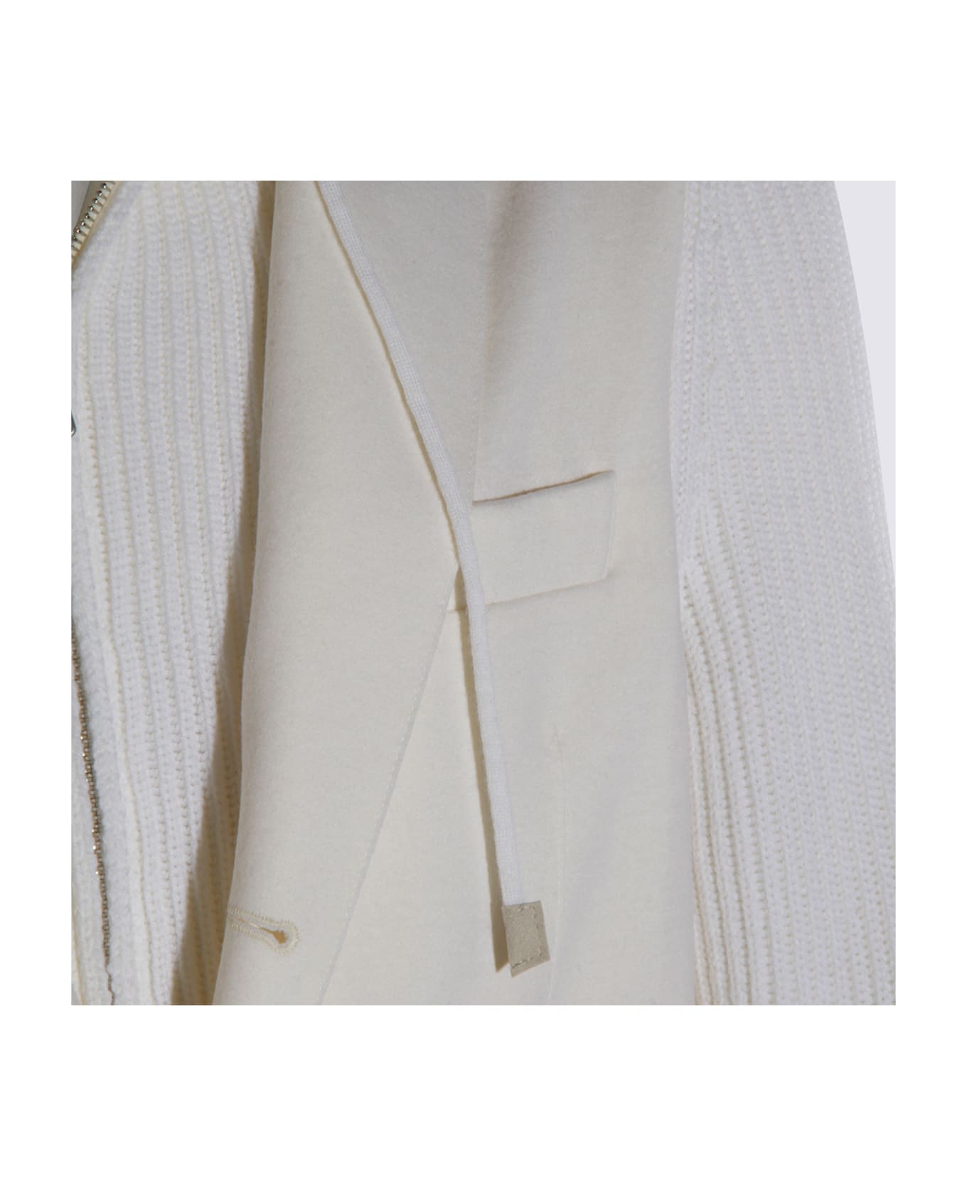 Eleventy White Wool Blazer - Ivory