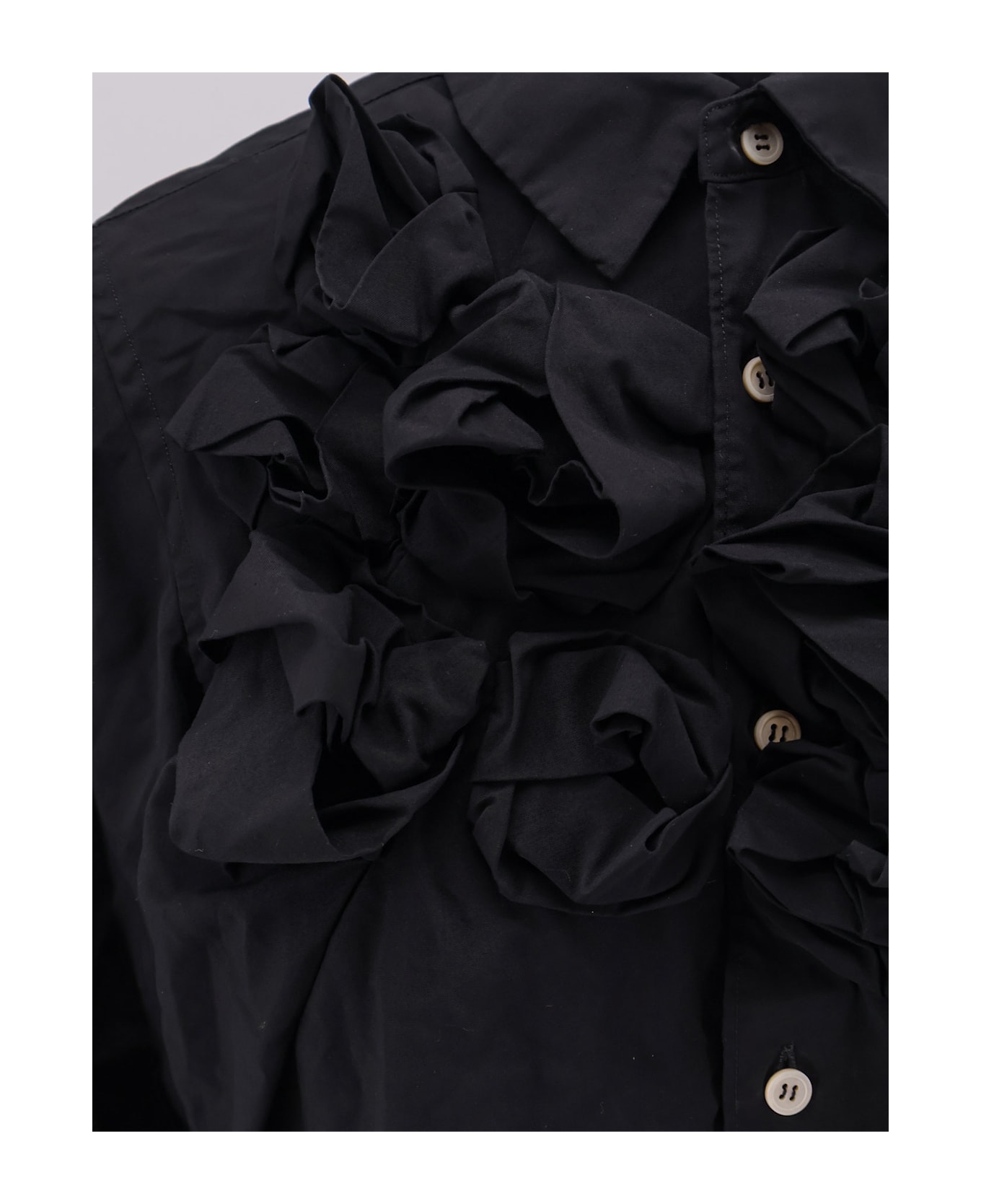 Comme des Garçons Play Ruffles Shirt - Black