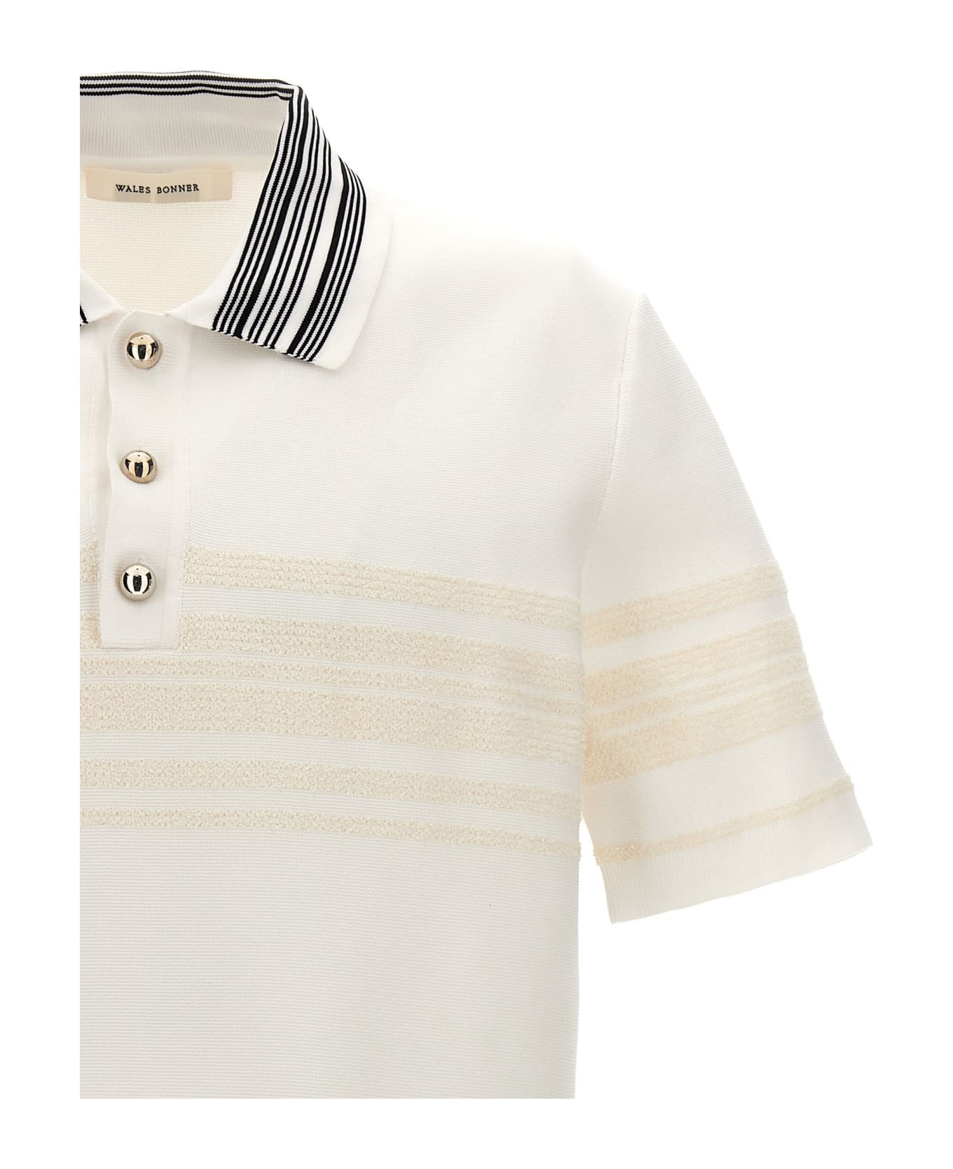 Wales Bonner 'dawn' Polo Shirt - White