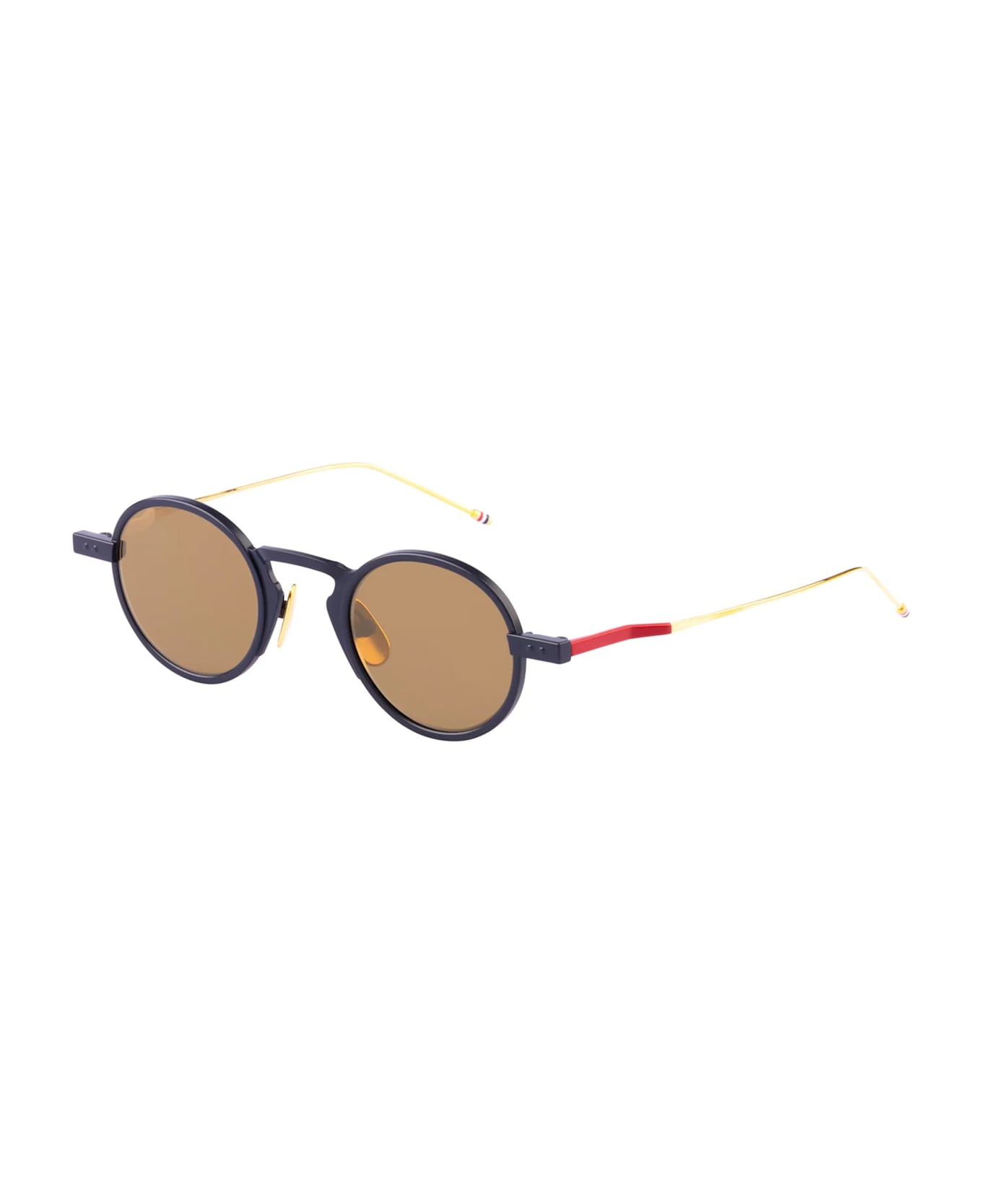 Thom Browne Round - Gold / Navy / Red / White Sunglasses - blue