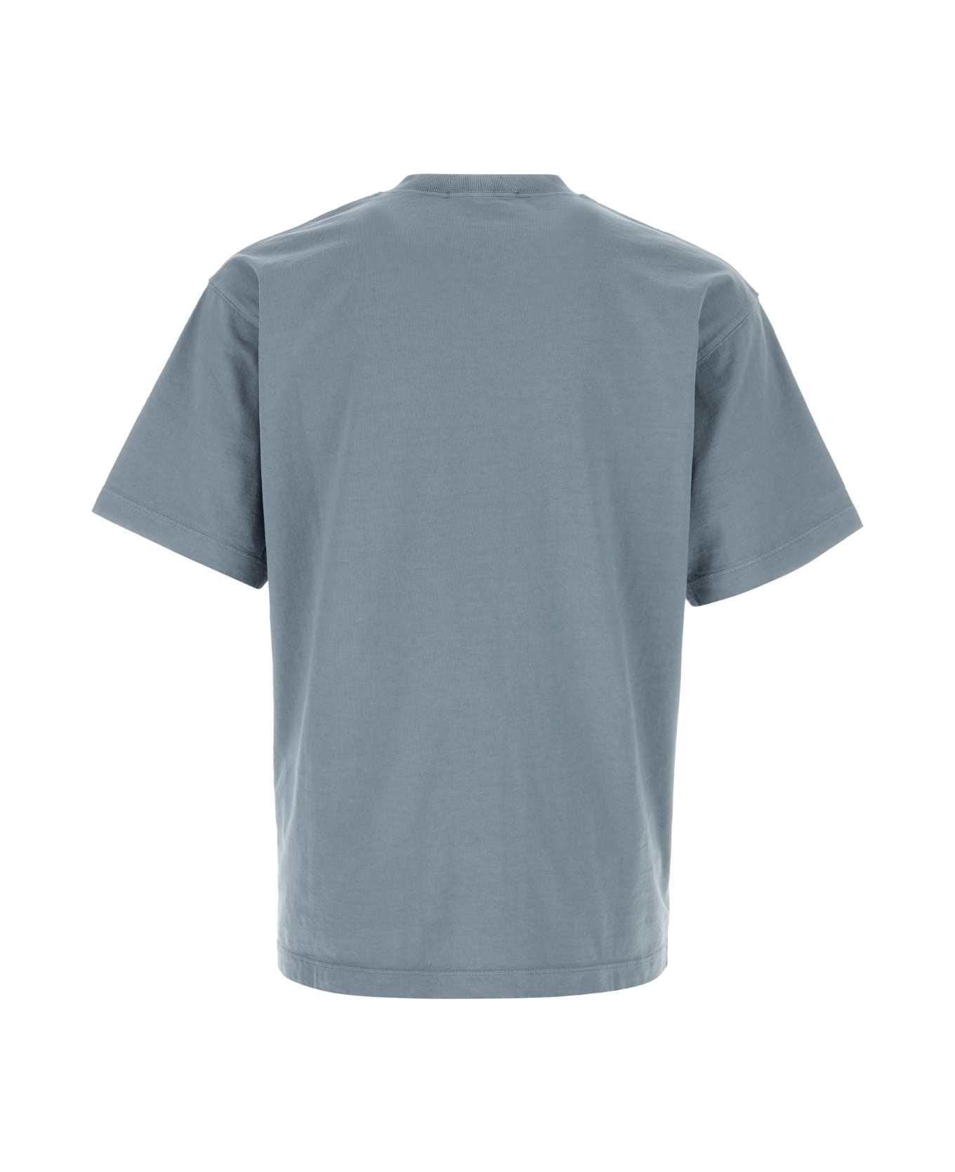 Stone Island Air Force Blue Cotton T-shirt - DARKBLUE