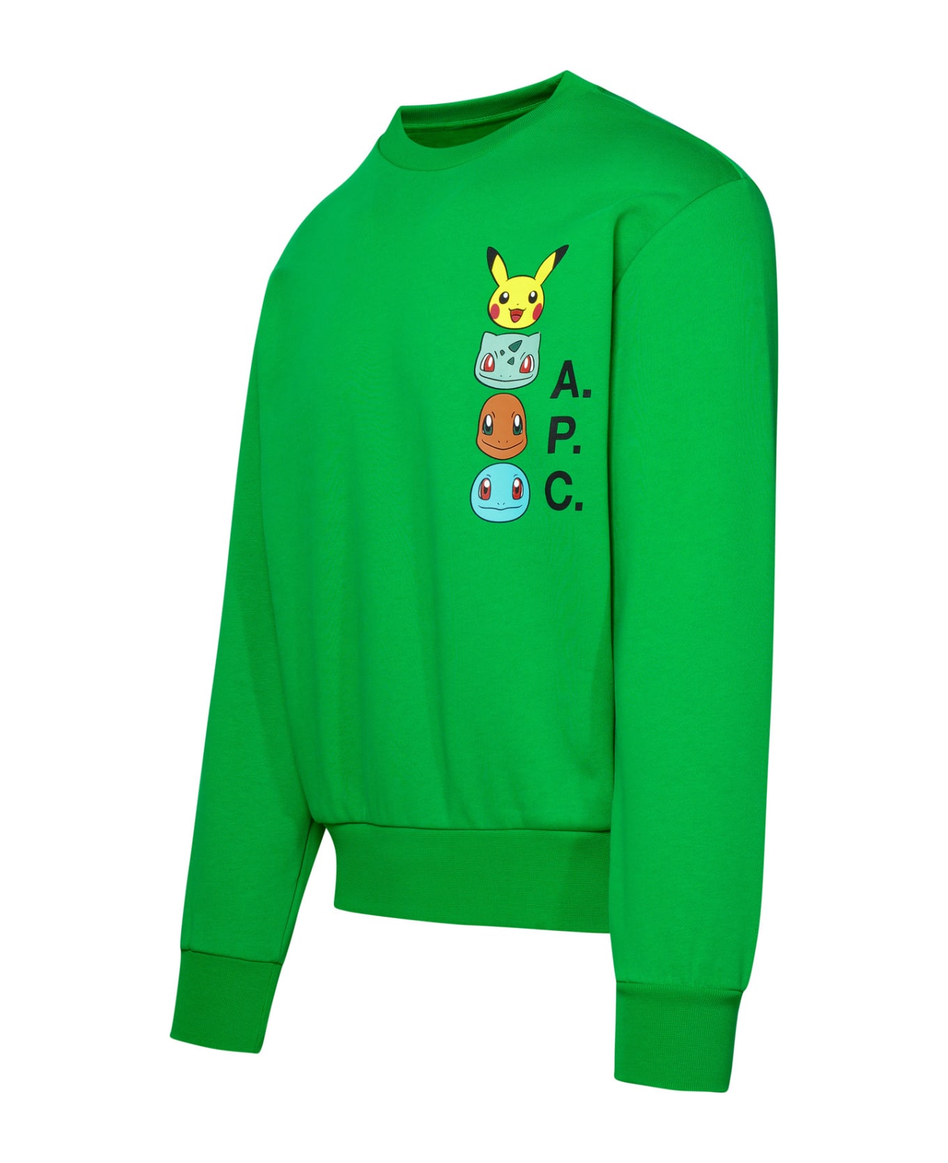 A.P.C. 'pokémon The Crew' Green Cotton Sweatshirt - Green