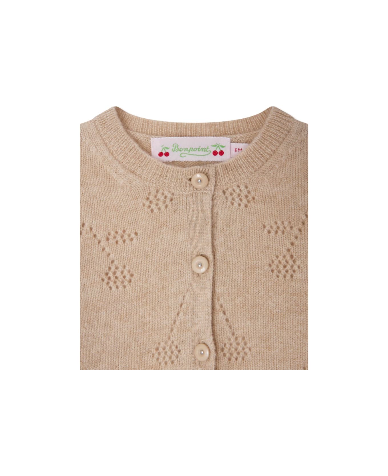 Bonpoint "tibile" Cardigan - BEIGE