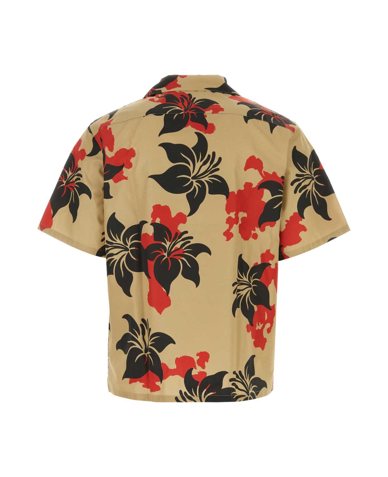 Prada Printed Poplin Shirt - KAKIROSSO