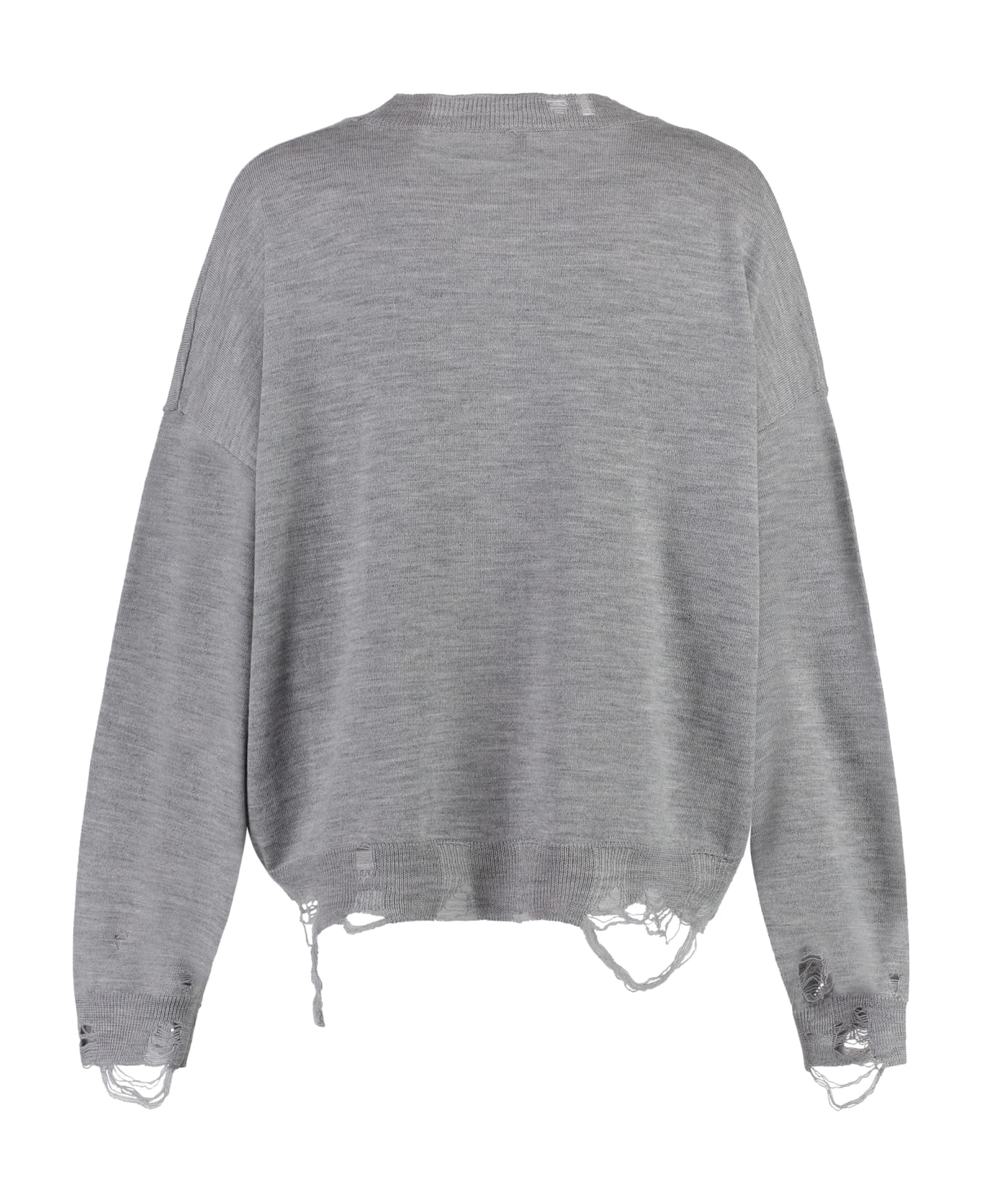 R13 Merino Wool Crew-neck Sweater - grey