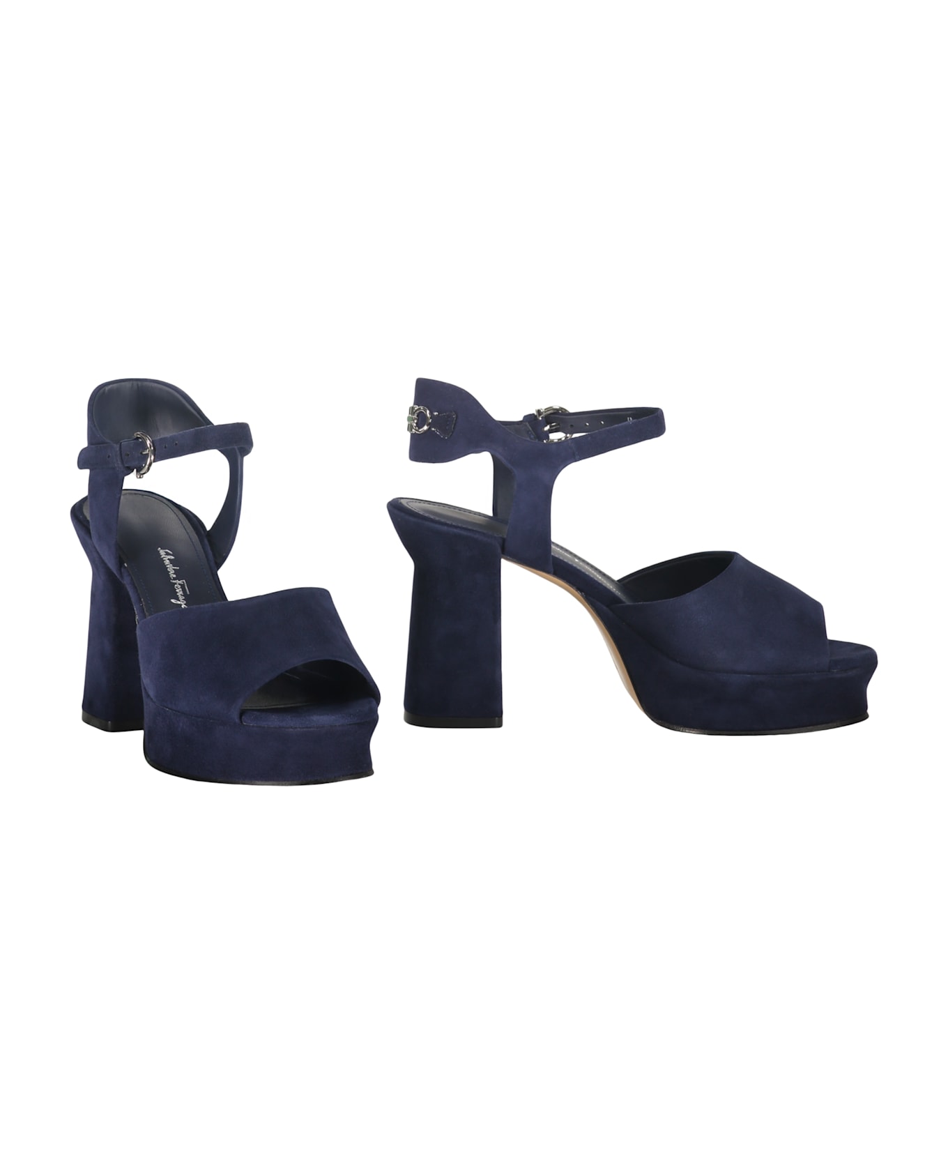 Ferragamo Suede Sandals - blue