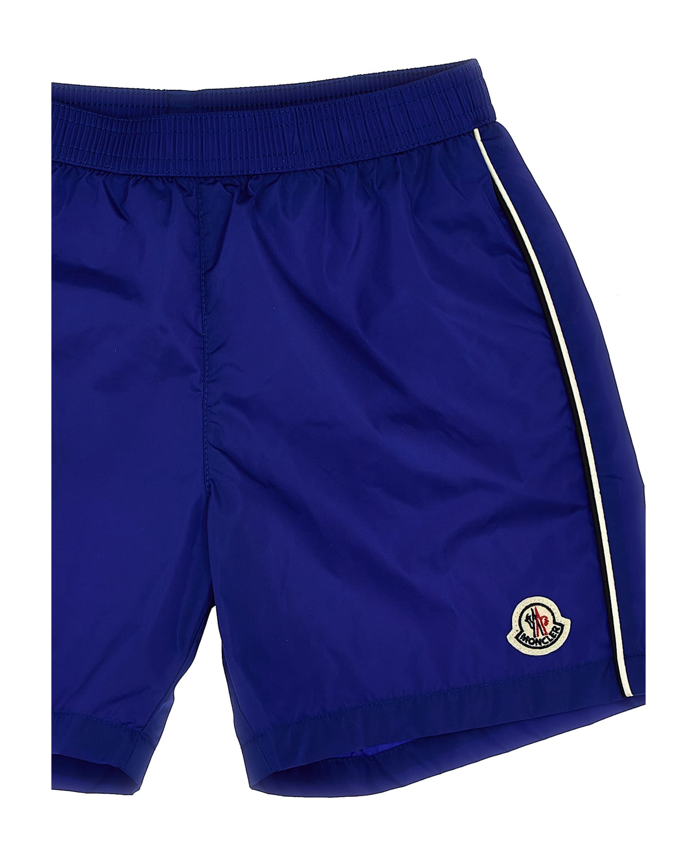 Moncler Logo Patch Swim Shorts - Blue