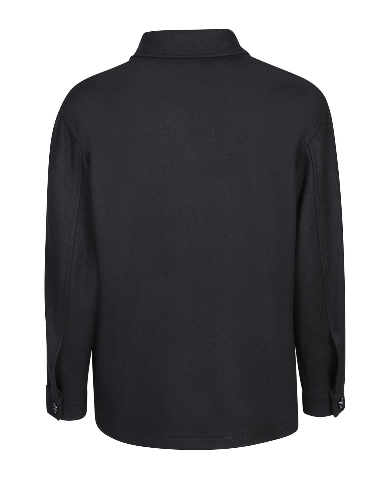 Tagliatore Spread-collared Buttoned Shirt Jacket - Black