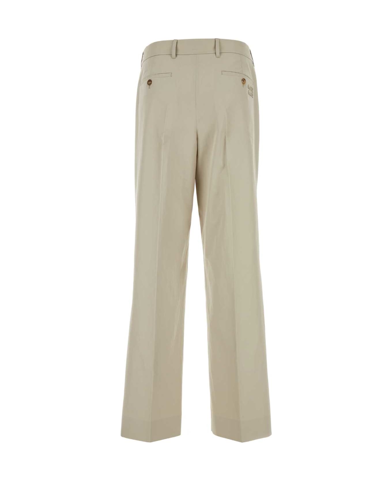 Miu Miu Cappuccino Cotton Pant - CALCE