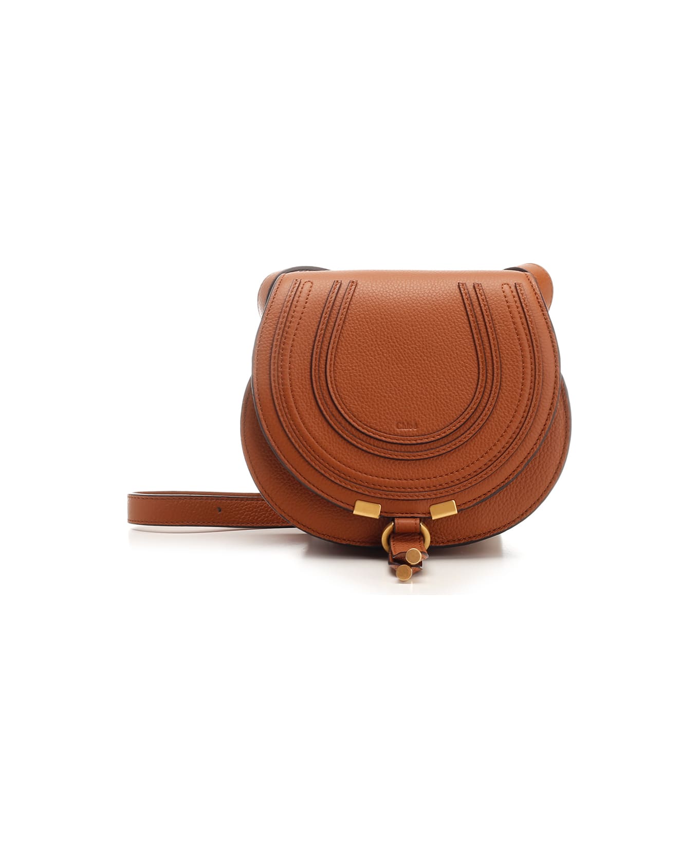 Chloé 'marcie' Small Cross-body Bag - Leather Brown