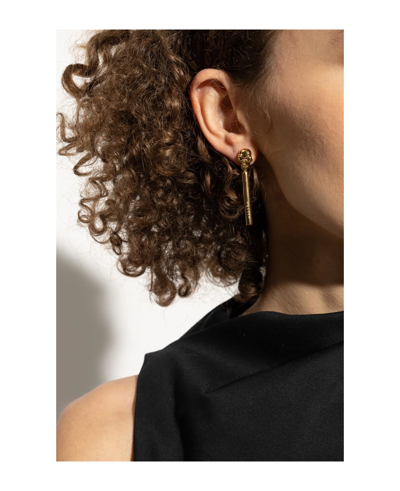 Alexander McQueen Logo Earrings - Golden